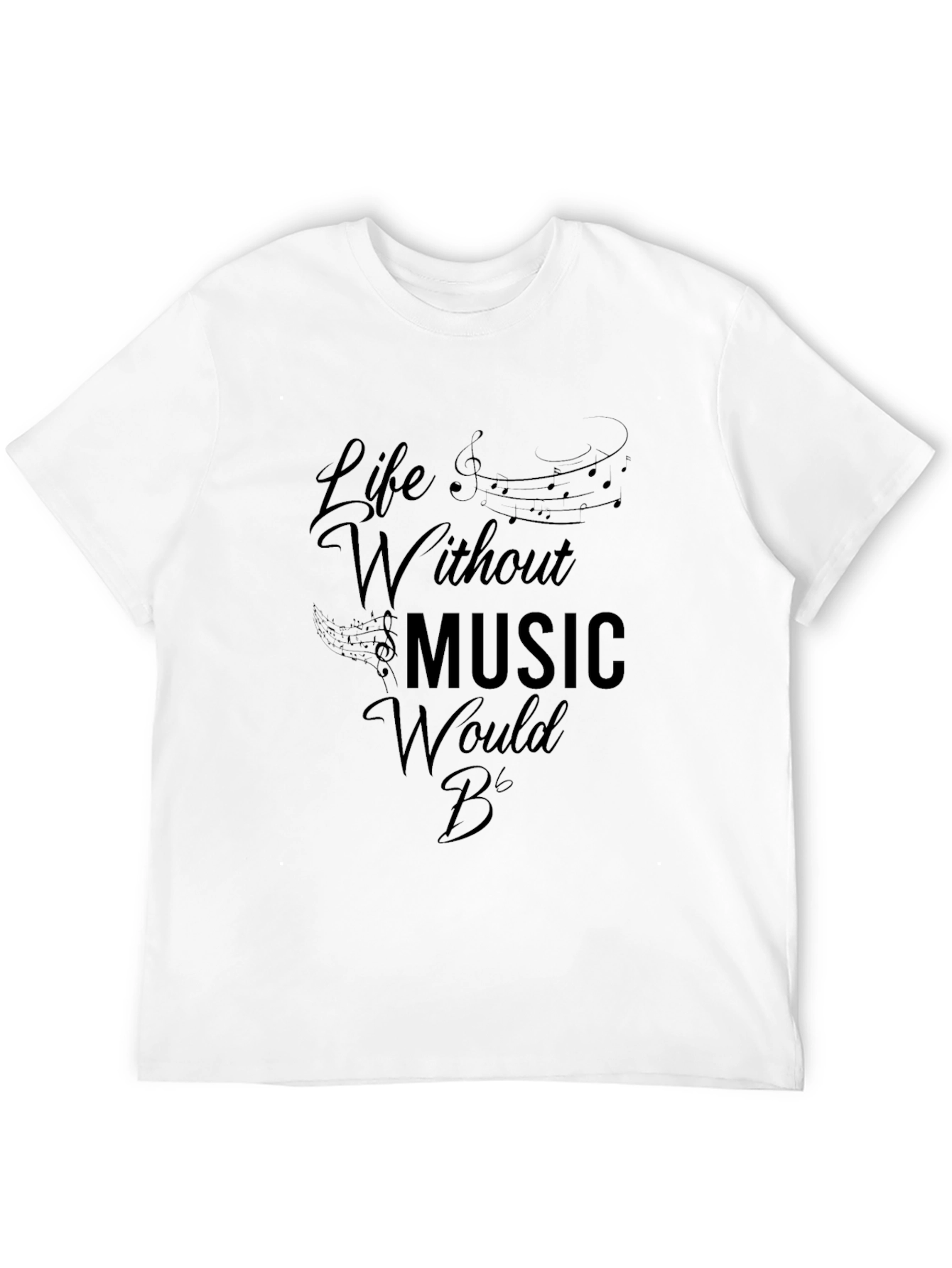 Life Without Music Mens Black T-Shirt