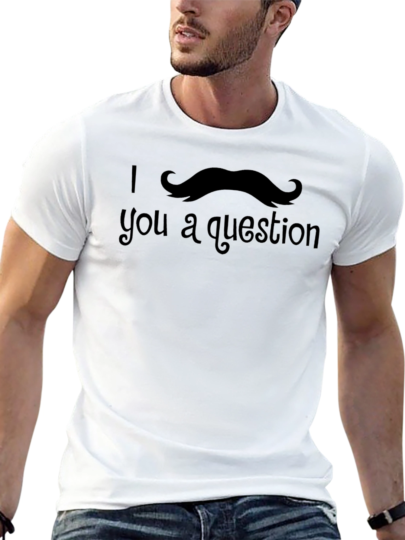 I Mustache You A Question Novelty T-Shirt