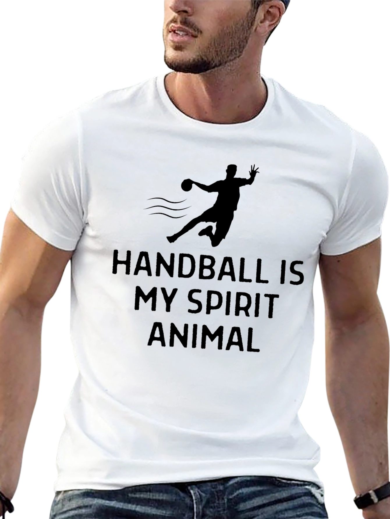 Handball Is My Spirit Animal Black T-Shirt