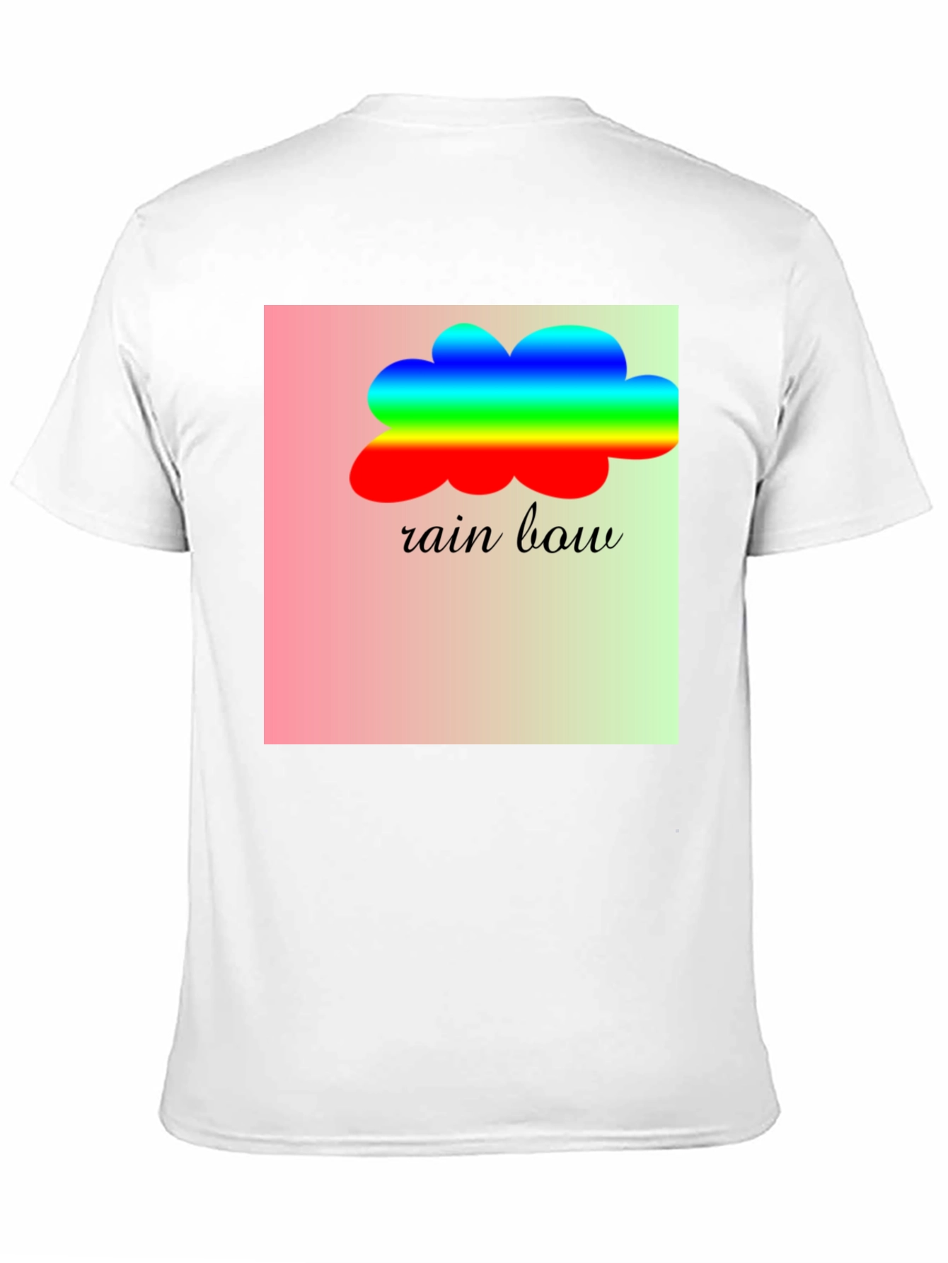 Rainbow Cloud Graphic Tee - Stylish Black T-Shirt