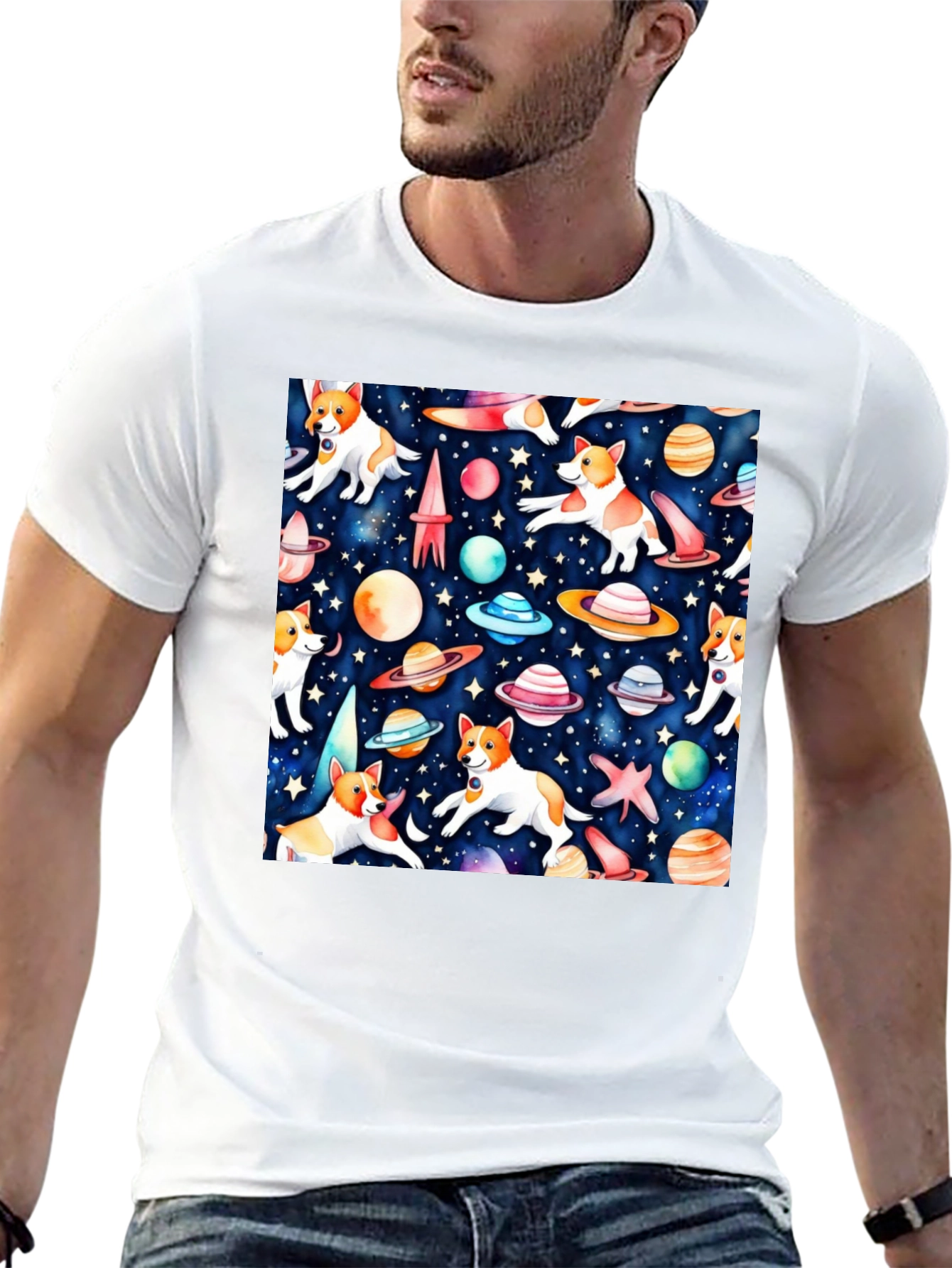 Space Dog T-Shirt - Unique Galaxy Design
