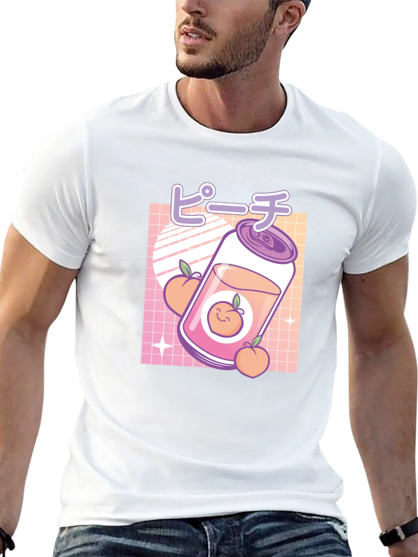 Peach Aesthetic Graphic Tee - Kawaii Style