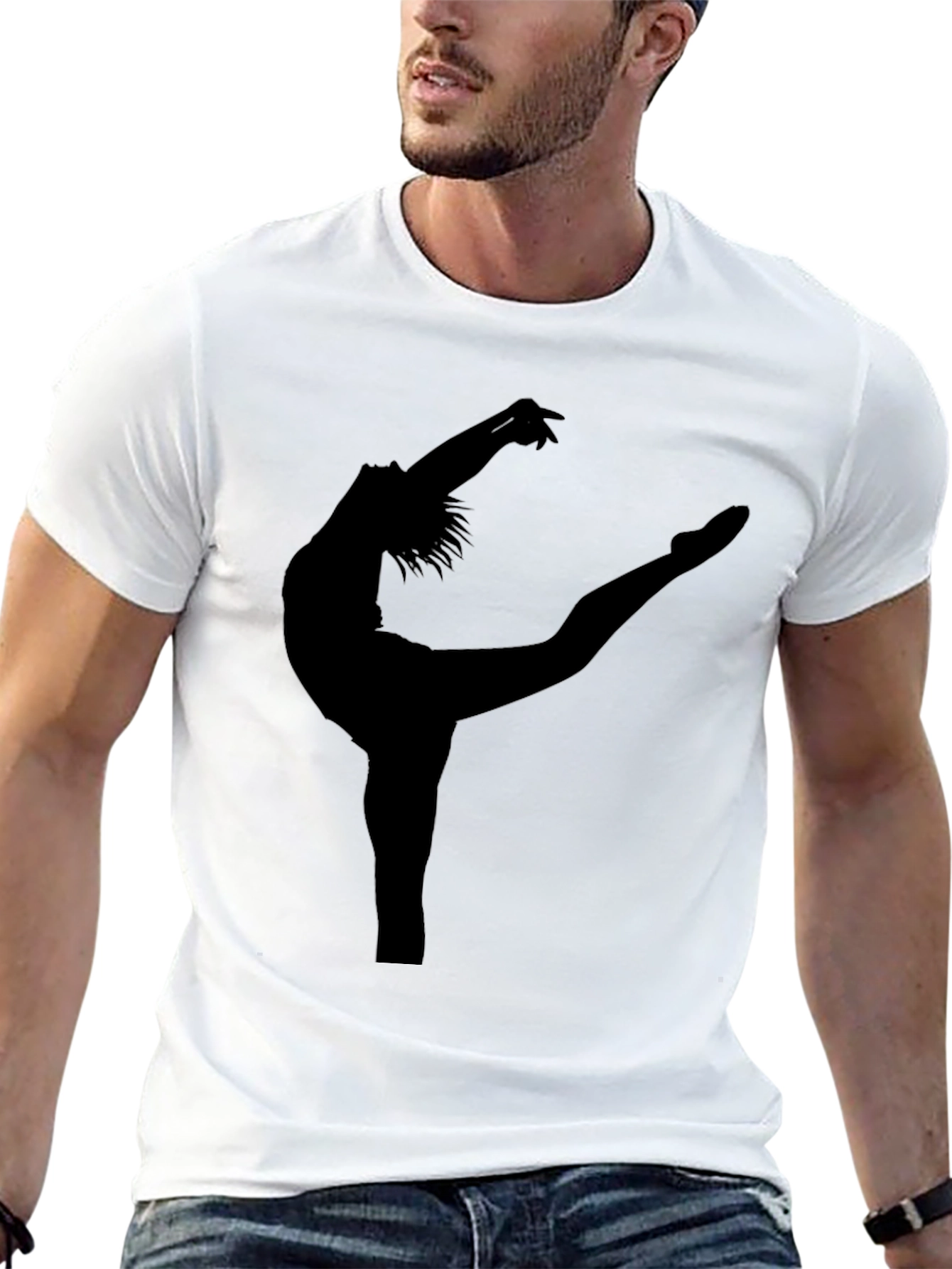 Ballet Dancer Silhouette Black T-Shirt