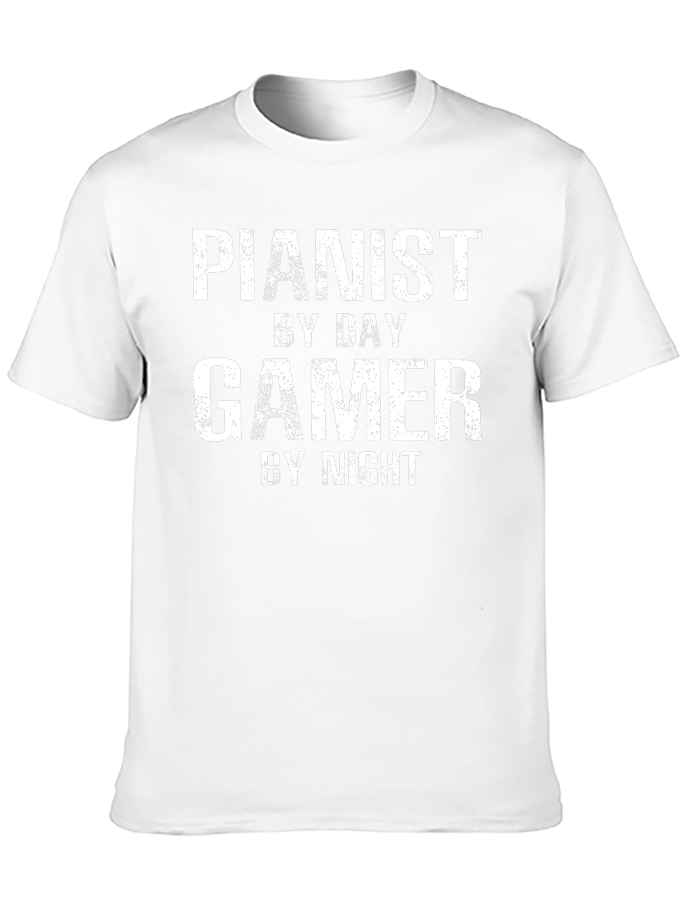 Pianist By Day Gamer By Night Black T-Shirt