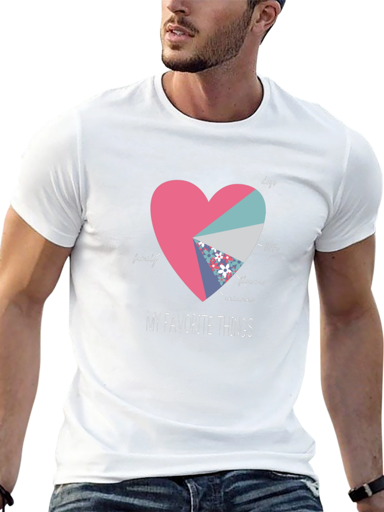 My Favorite Things Heart Pie Chart T-Shirt