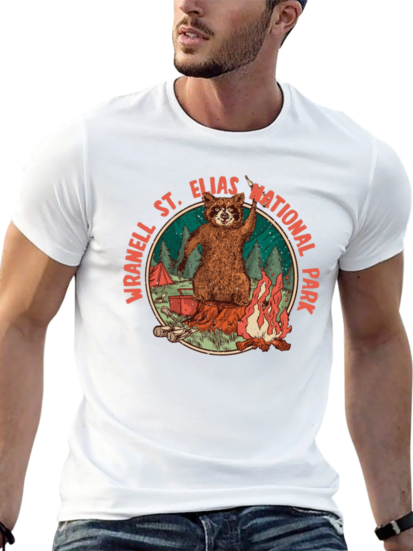 Wrangell St. Elias National Park Raccoon T-Shirt