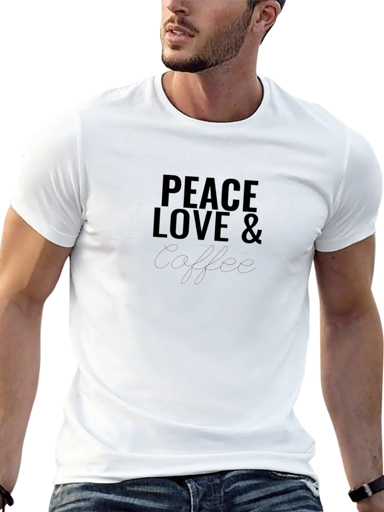 Peace Love & Coffee T-Shirt - Casual Comfort