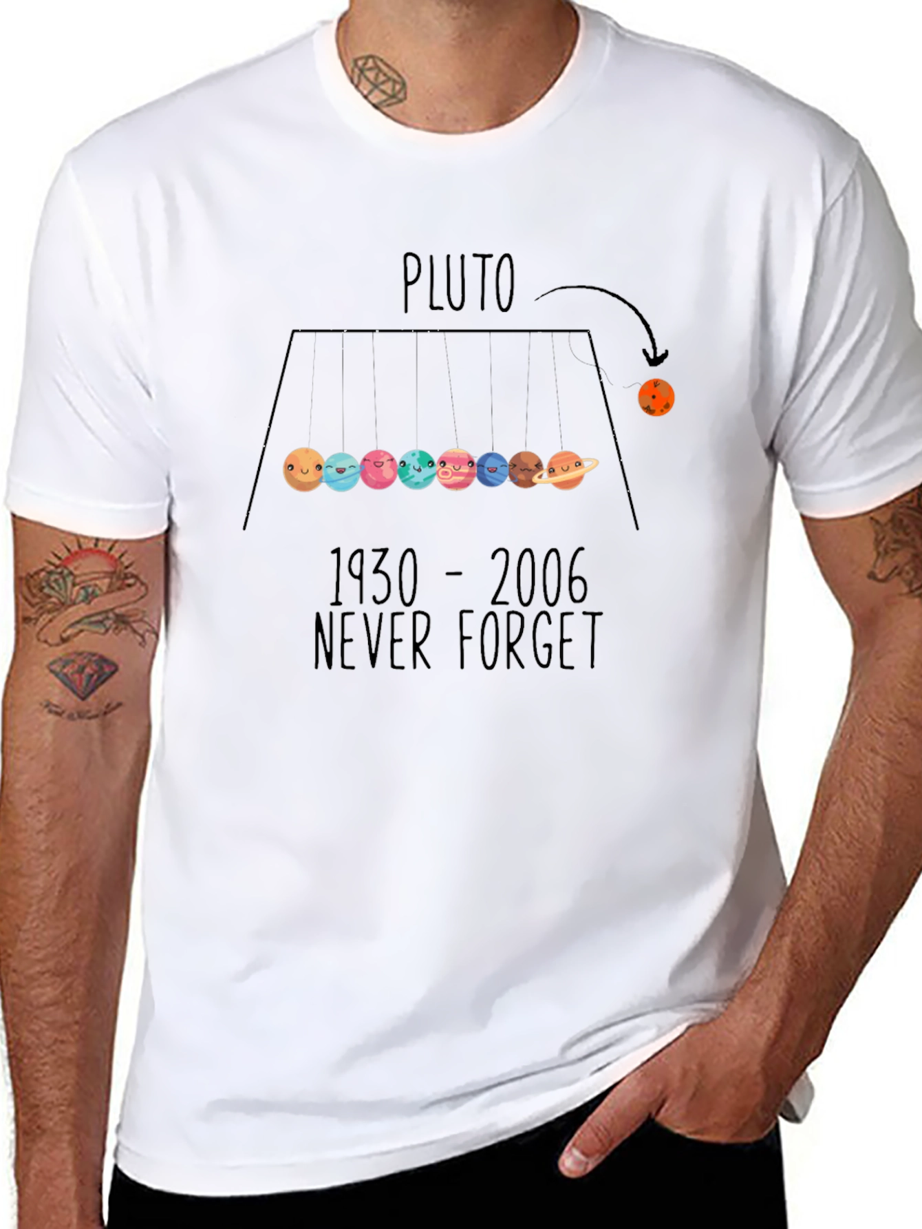 Pluto Never Forget Graphic T-Shirt