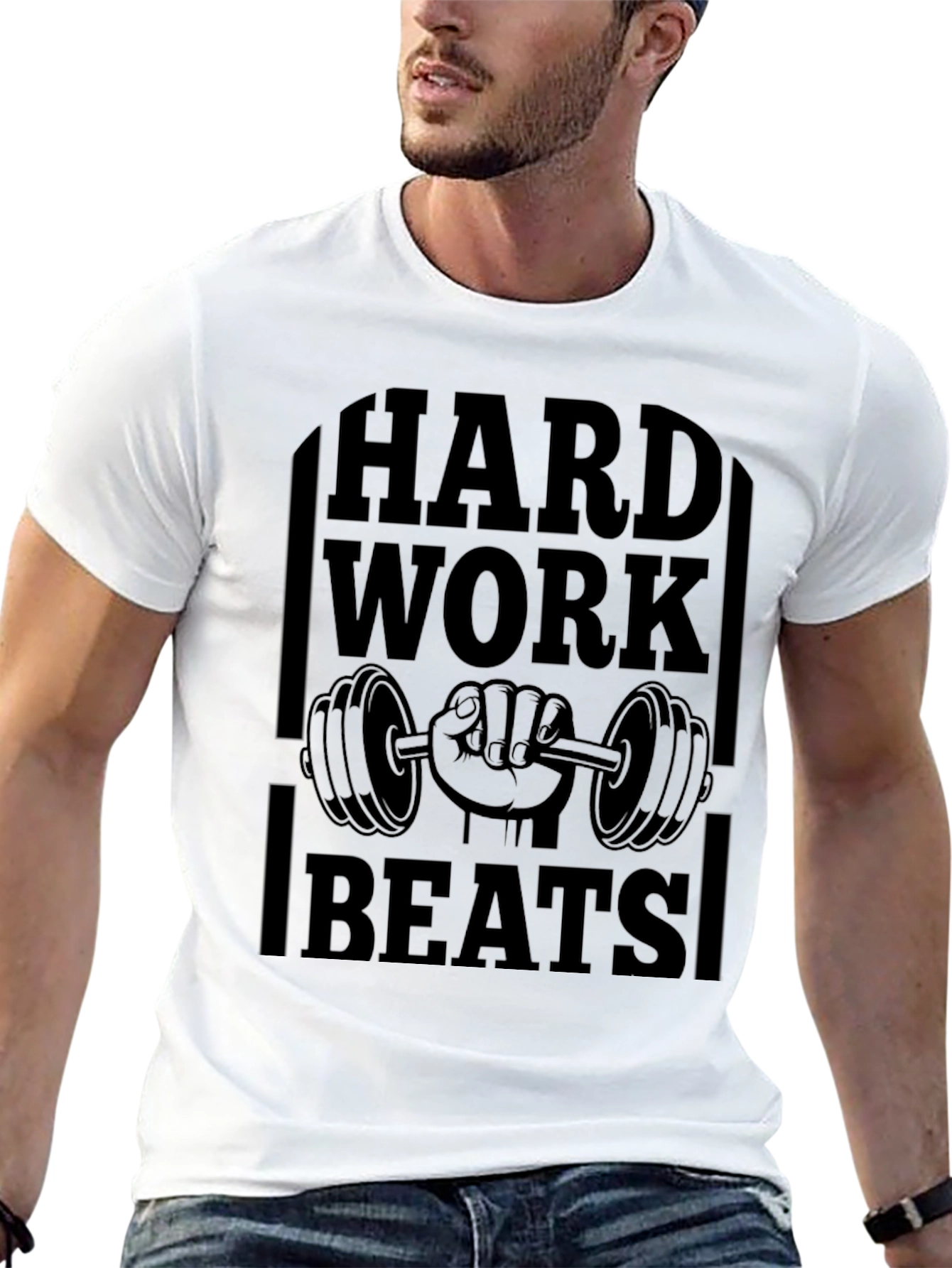 Hard Work Beats All Gym T-Shirt