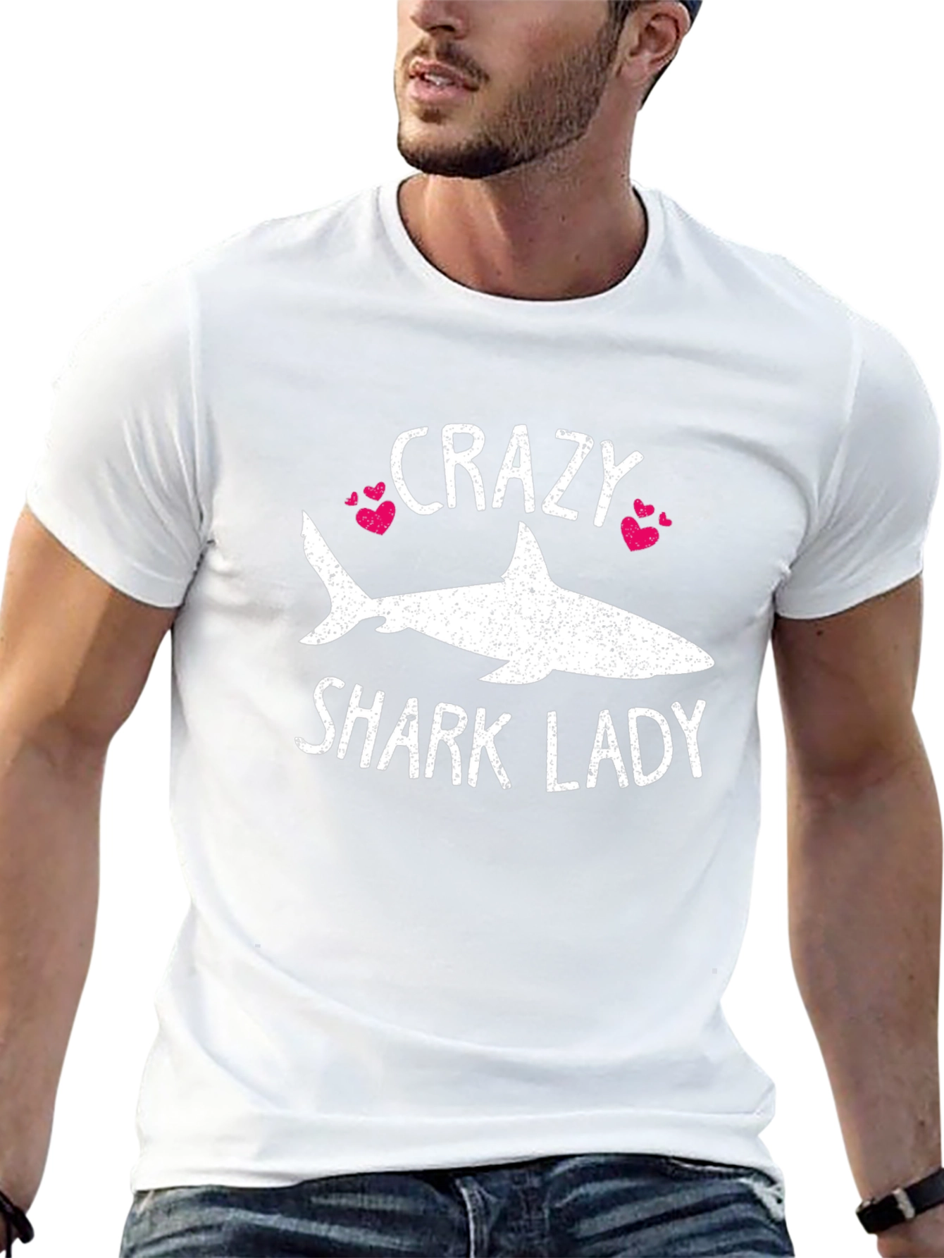 Crazy Shark Lady T-Shirt - Ocean Lover Tee