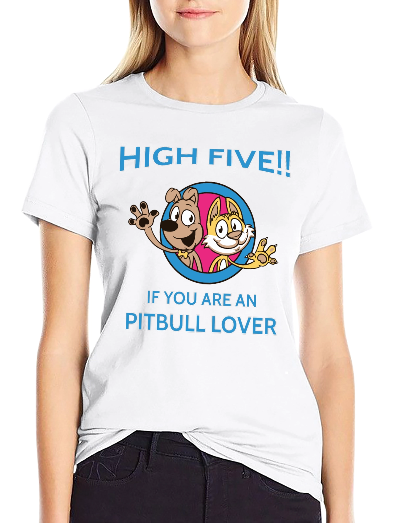 High Five Pitbull Lover T-Shirt