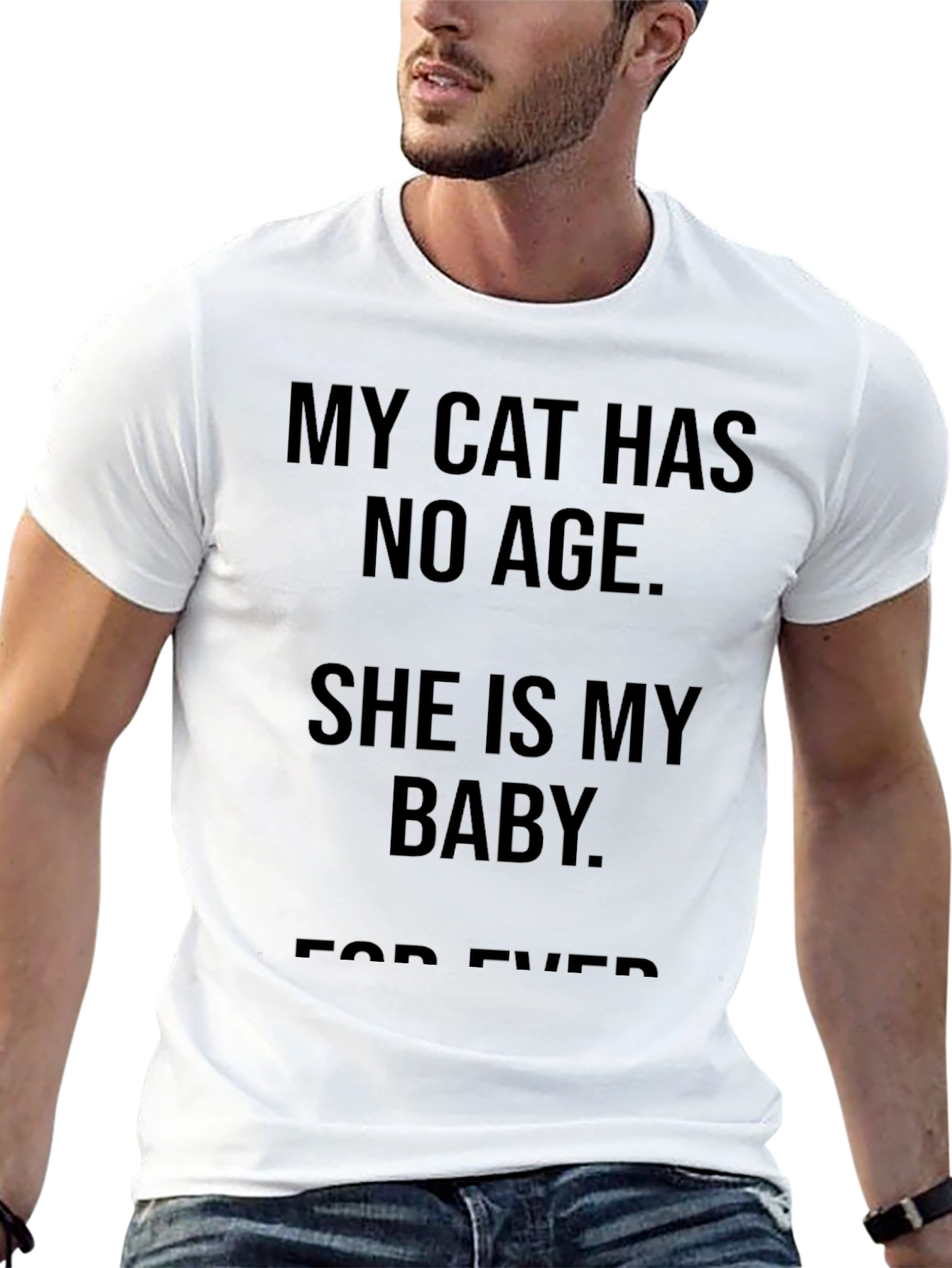 My Cat Has No Age T-Shirt - Black