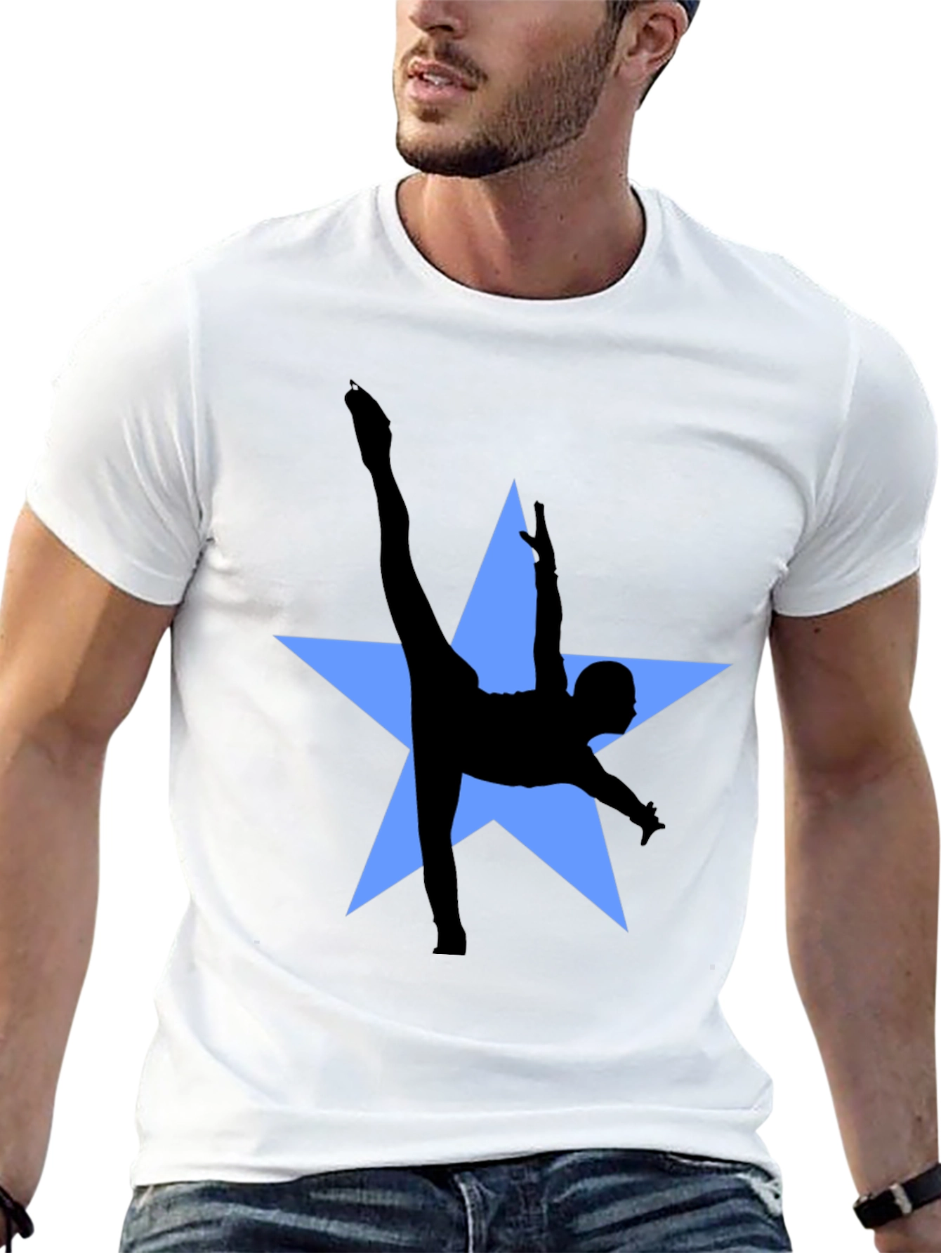 Dancer Star Graphic Tee - Stylish Black T-Shirt