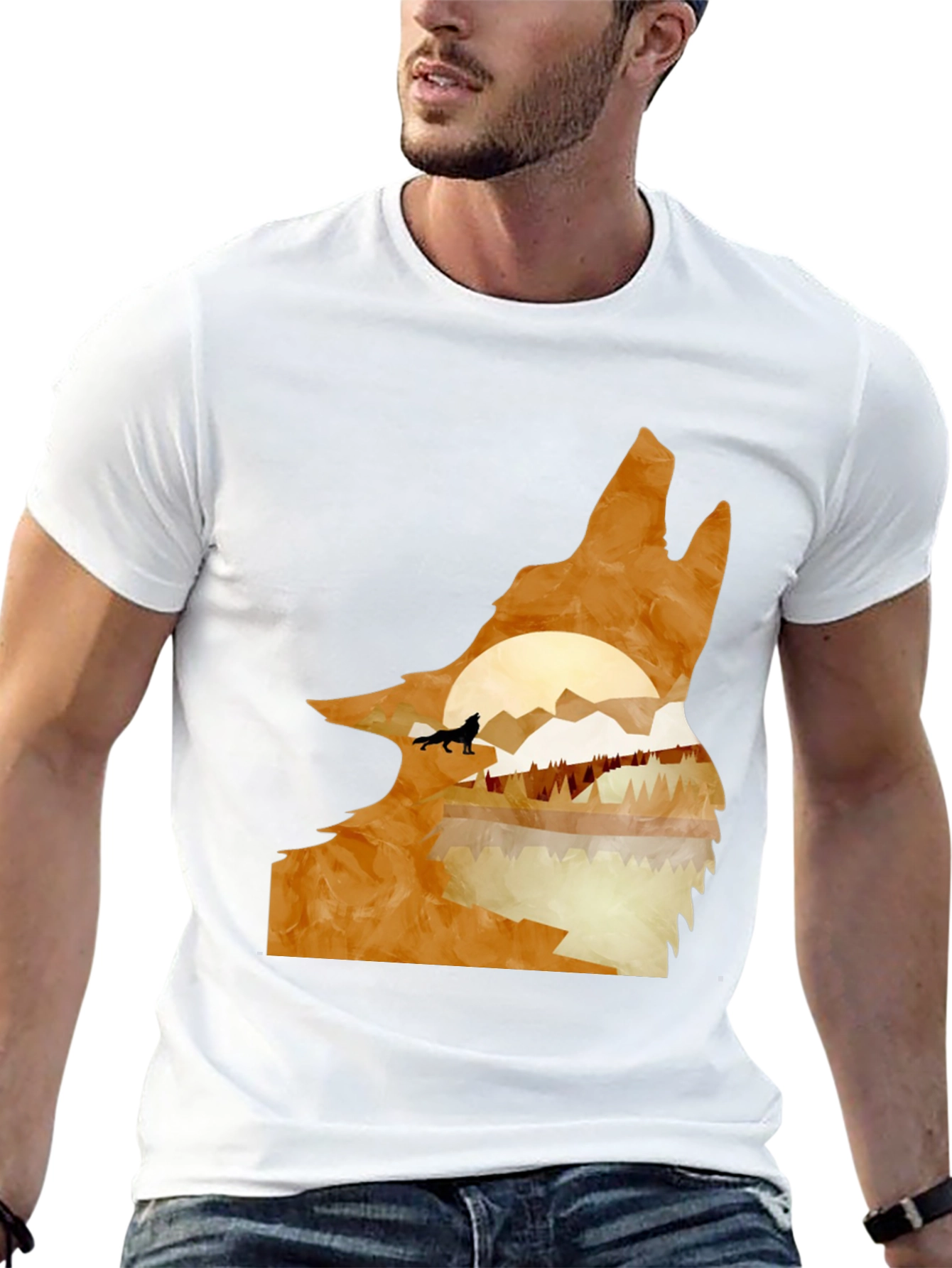 Wolf Silhouette Nature T-Shirt