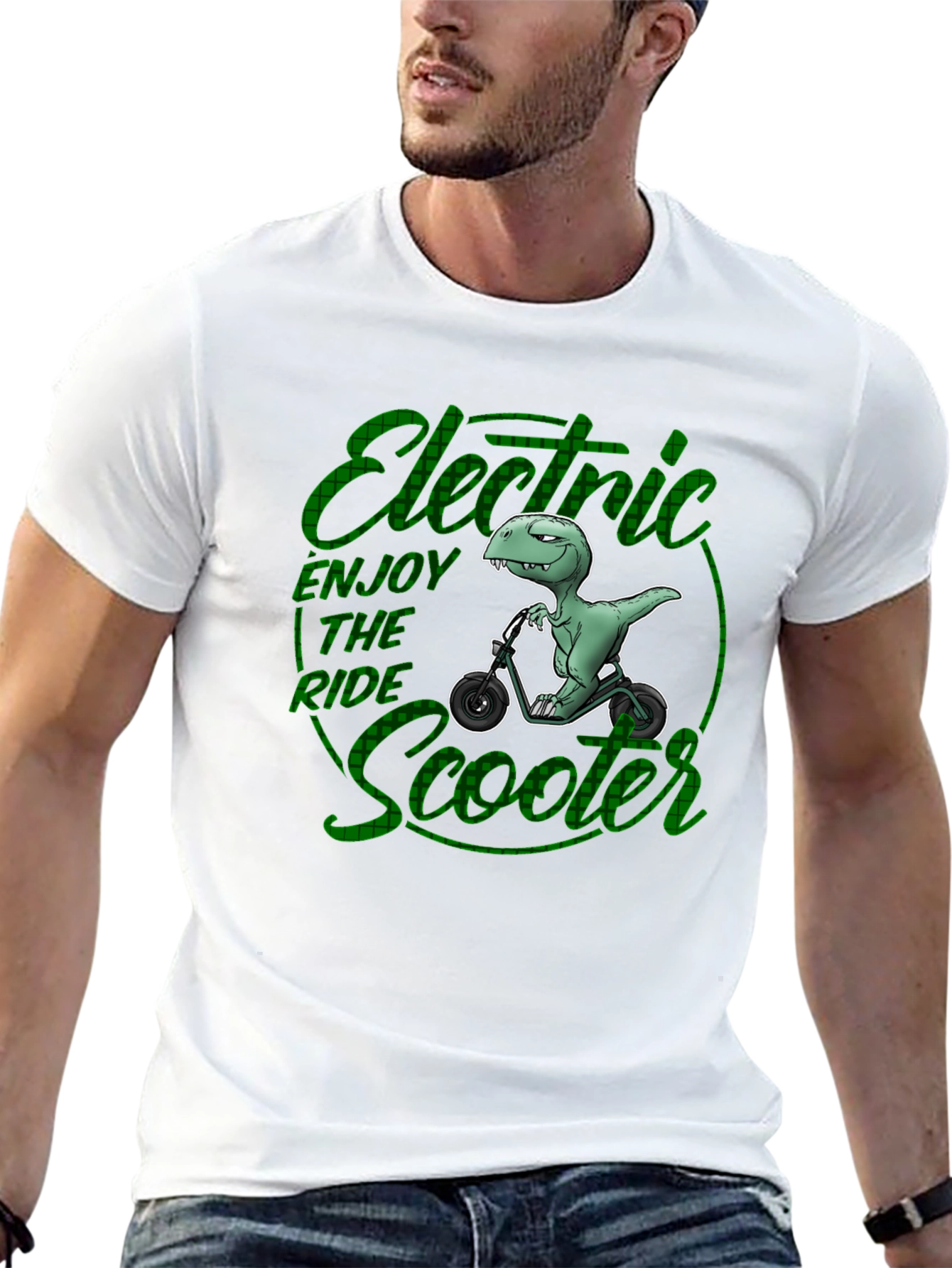 Electric Scooter Dinosaur T-Shirt