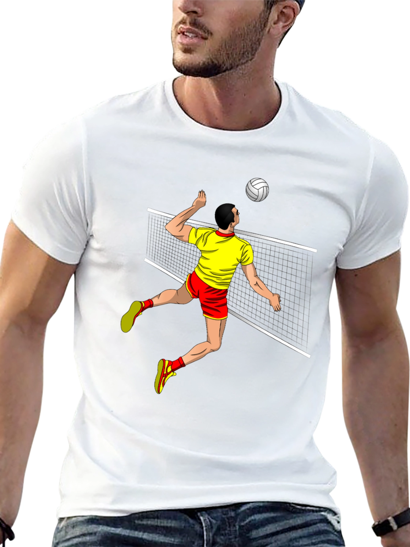 Volleyball Player Graphic T-Shirt