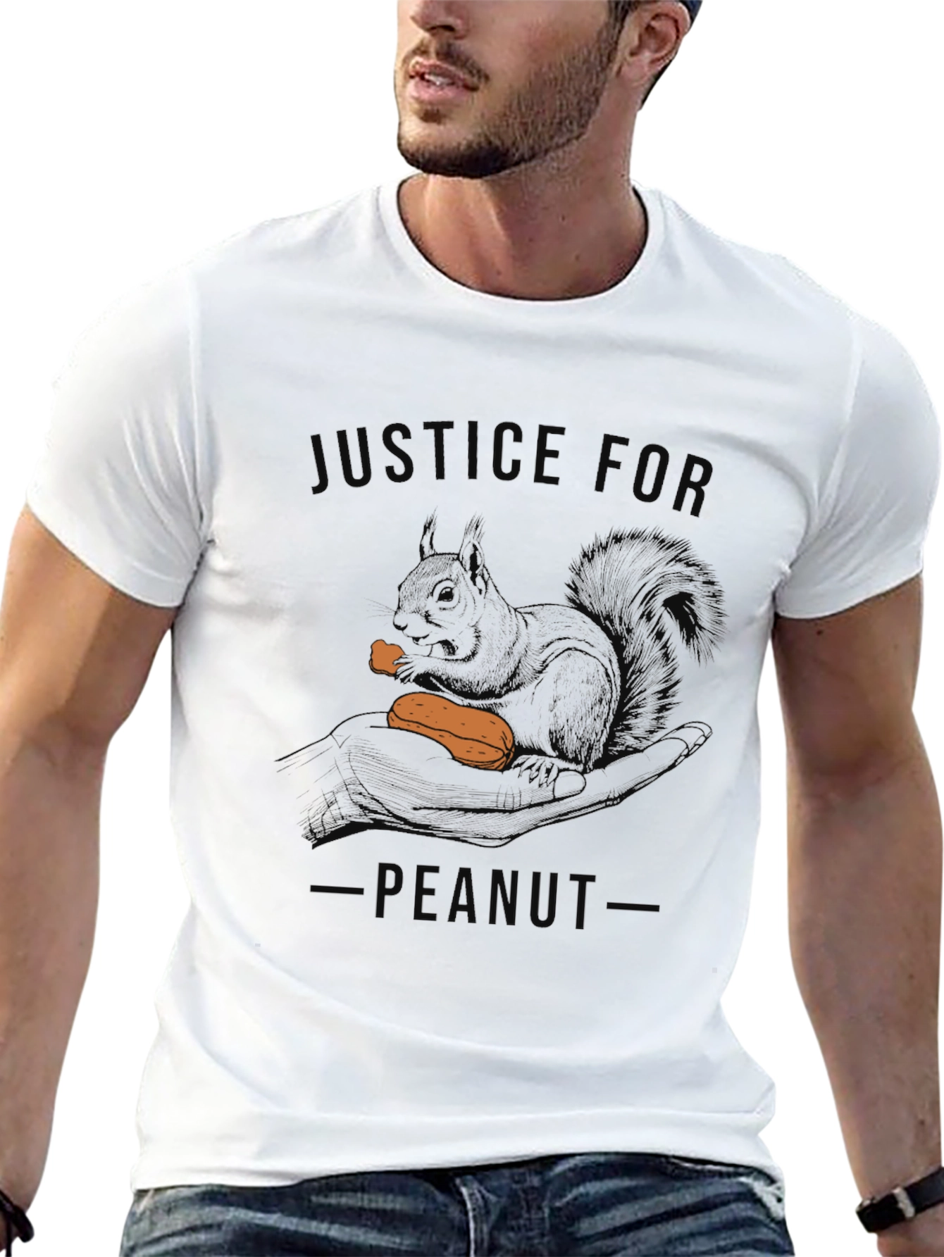 Justice for Peanut T-Shirt - Novelty Squirrel Tee