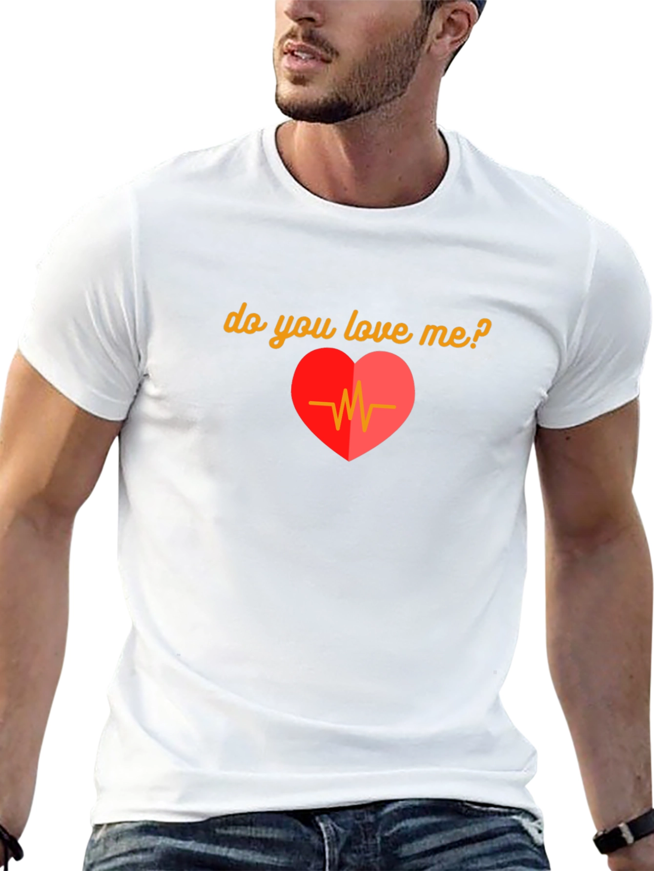 Do You Love Me? Heartbeat Graphic T-Shirt