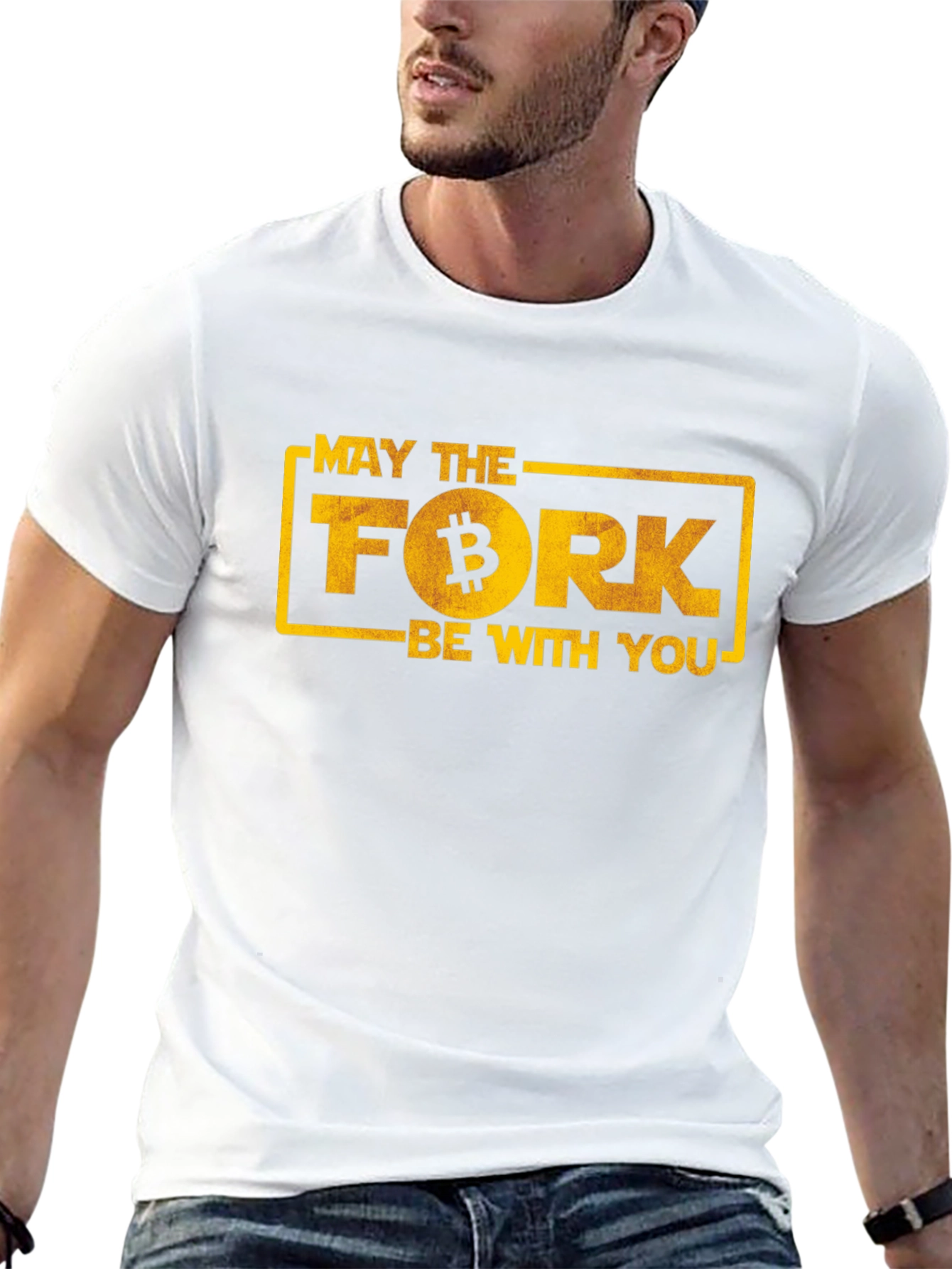 May The Fork Be With You Bitcoin T-Shirt
