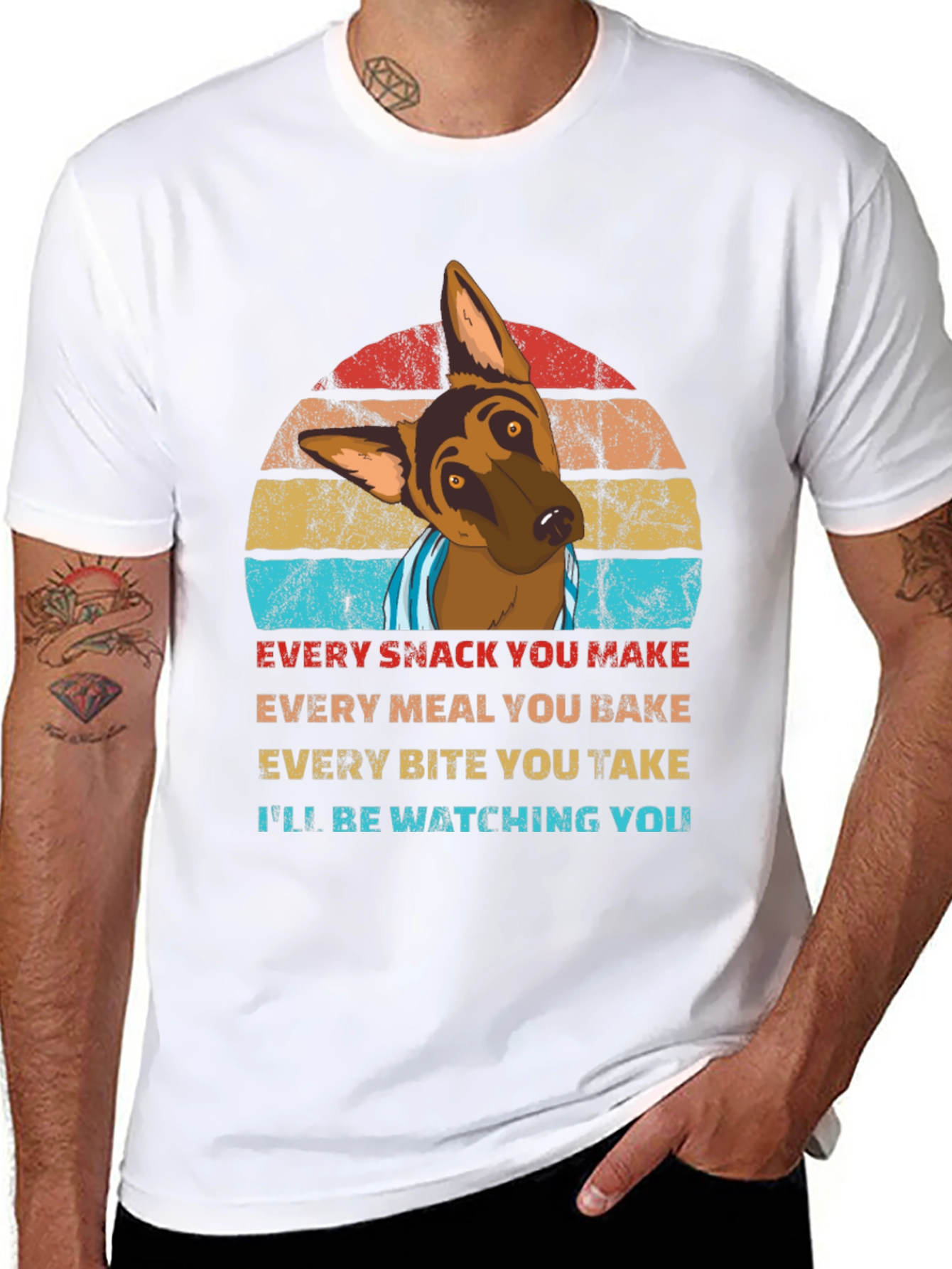 Dog Watching You T-Shirt - Funny Pet Lover Tee