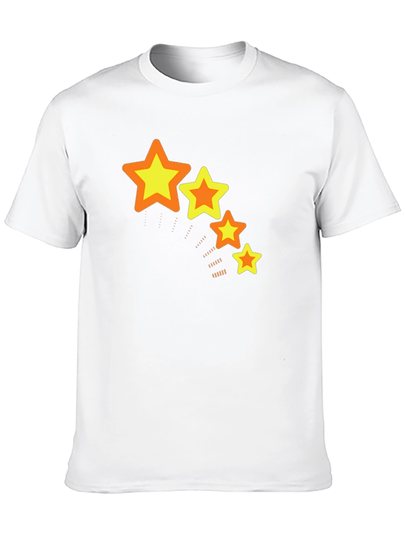 Starry Black Cotton Tee for Men