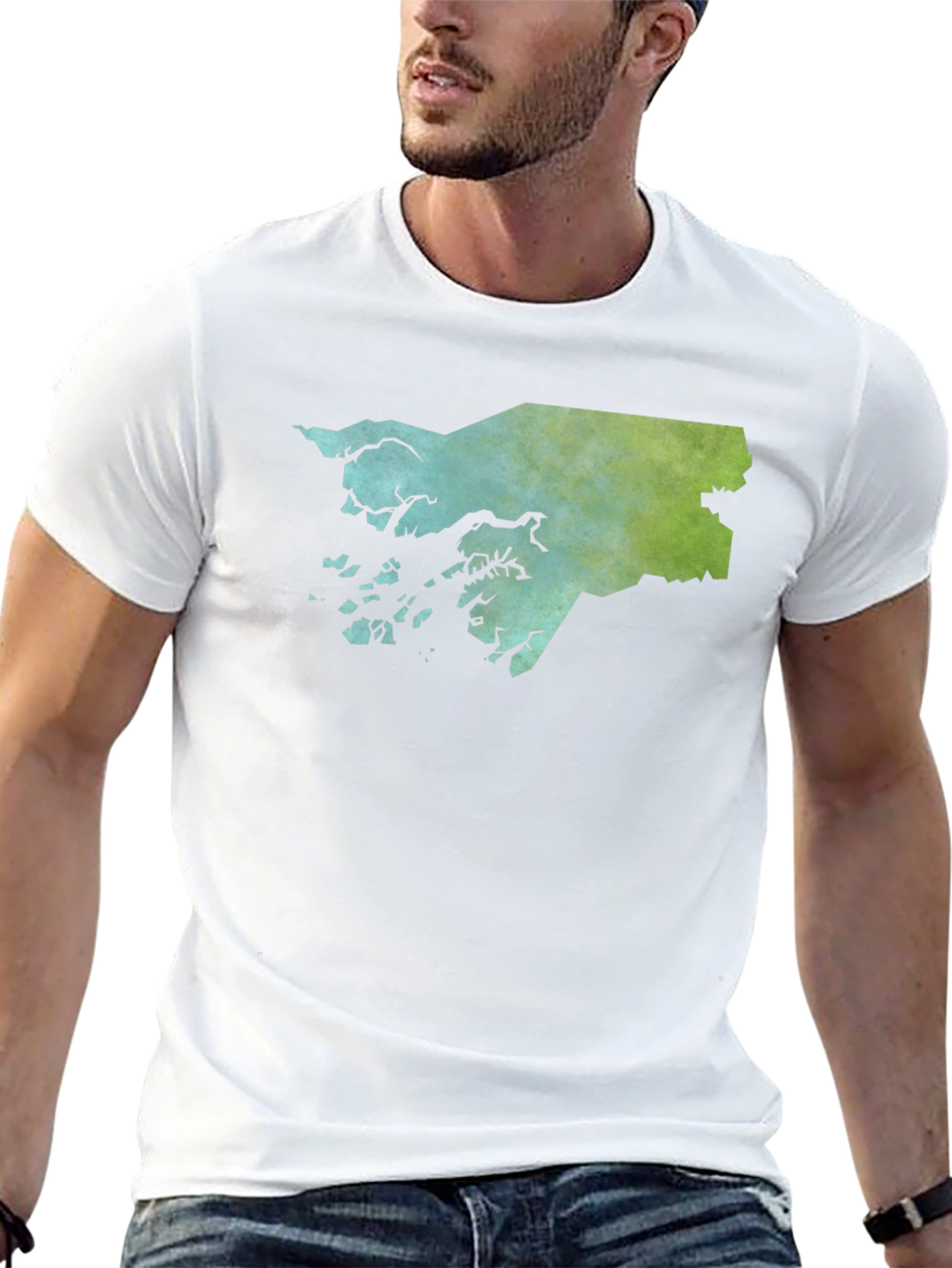 Guinea-Bissau Map T-Shirt - Coastal Islands Silhouette Tee