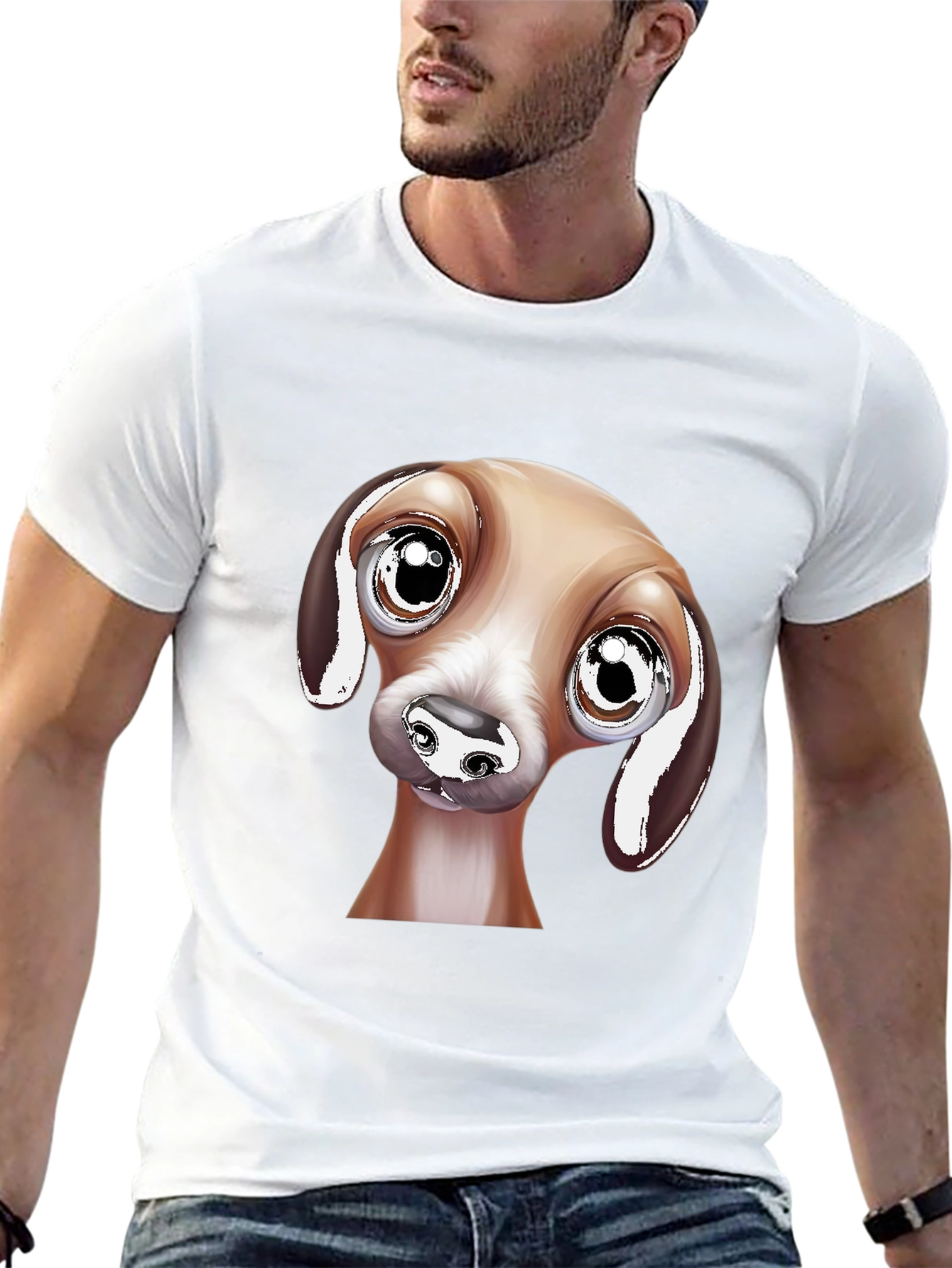 Cute Dog Graphic Tee - Funny Animal Lover T-Shirt
