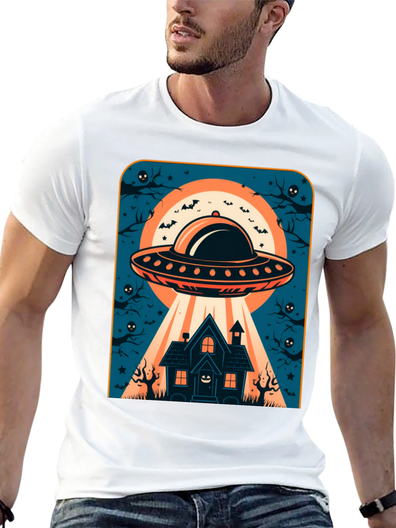 UFO Abduction Halloween T-Shirt