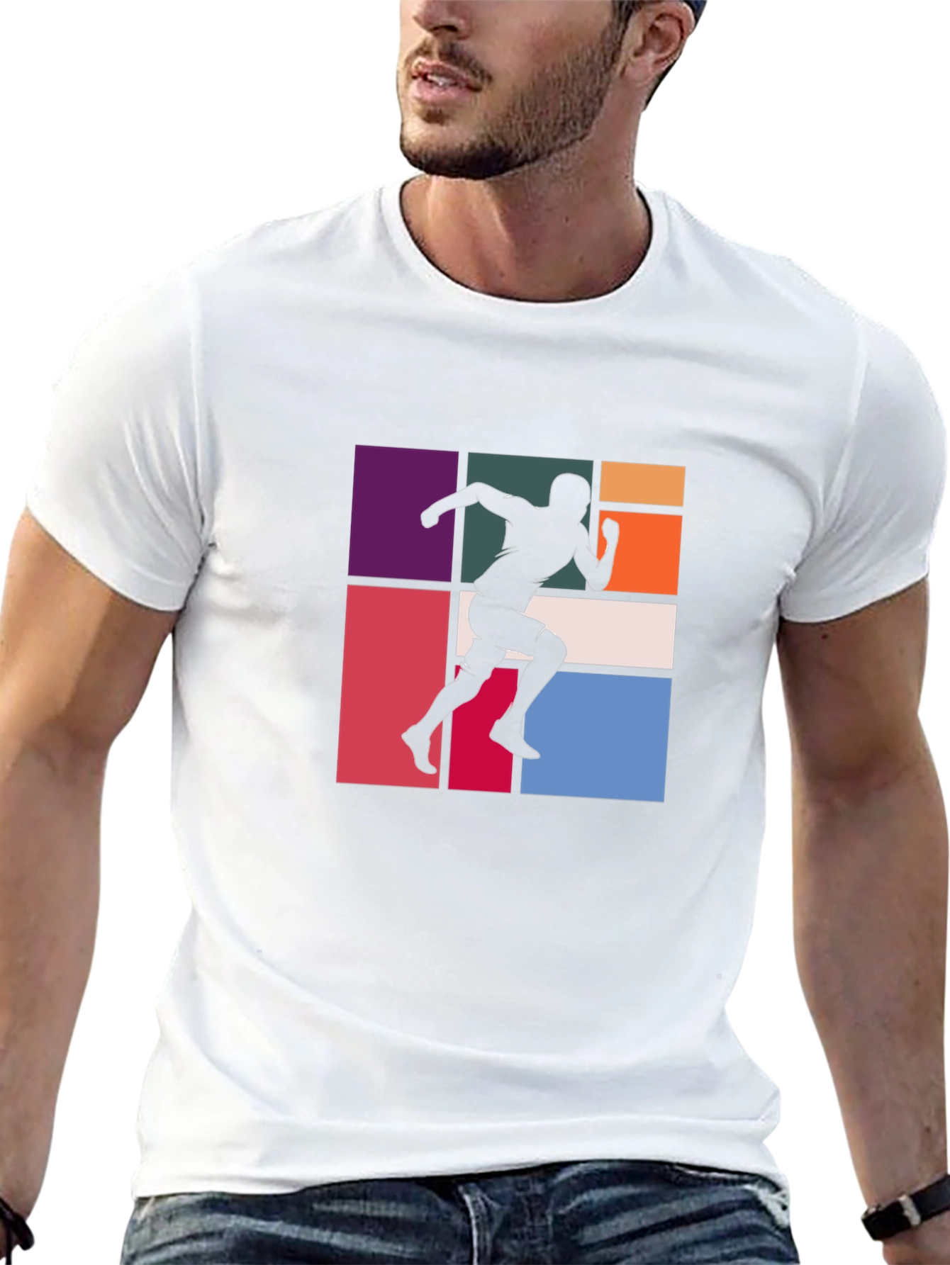 Runner Silhouette Graphic Tee - Stylish Black T-Shirt