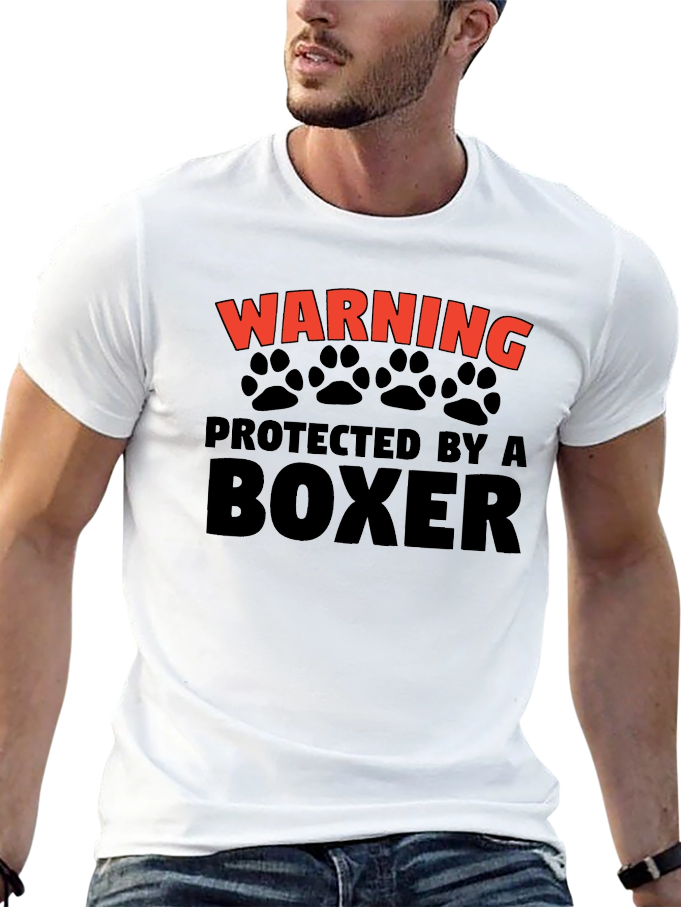 Warning Protected By A Boxer T-Shirt