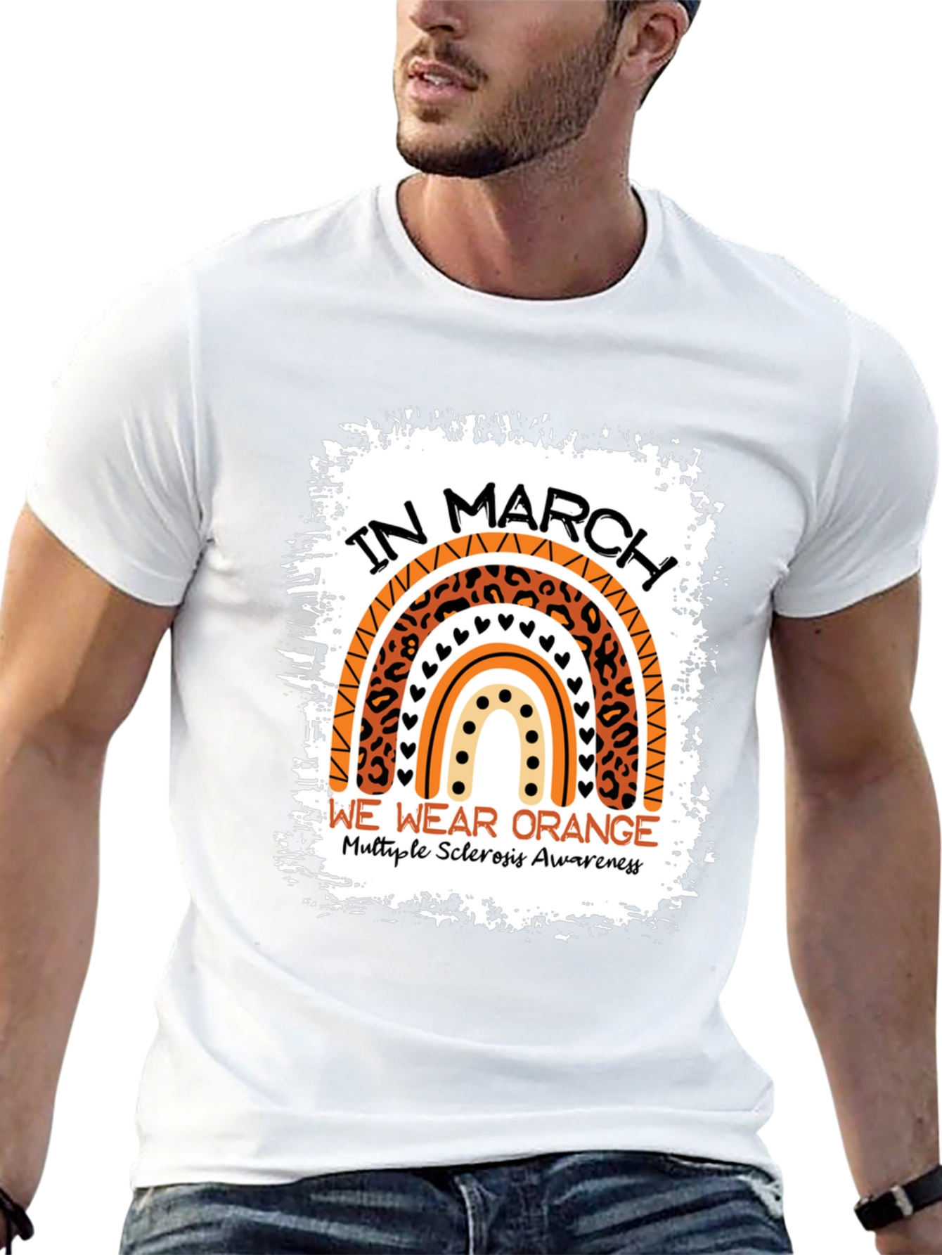 Orange Rainbow MS Awareness T-Shirt