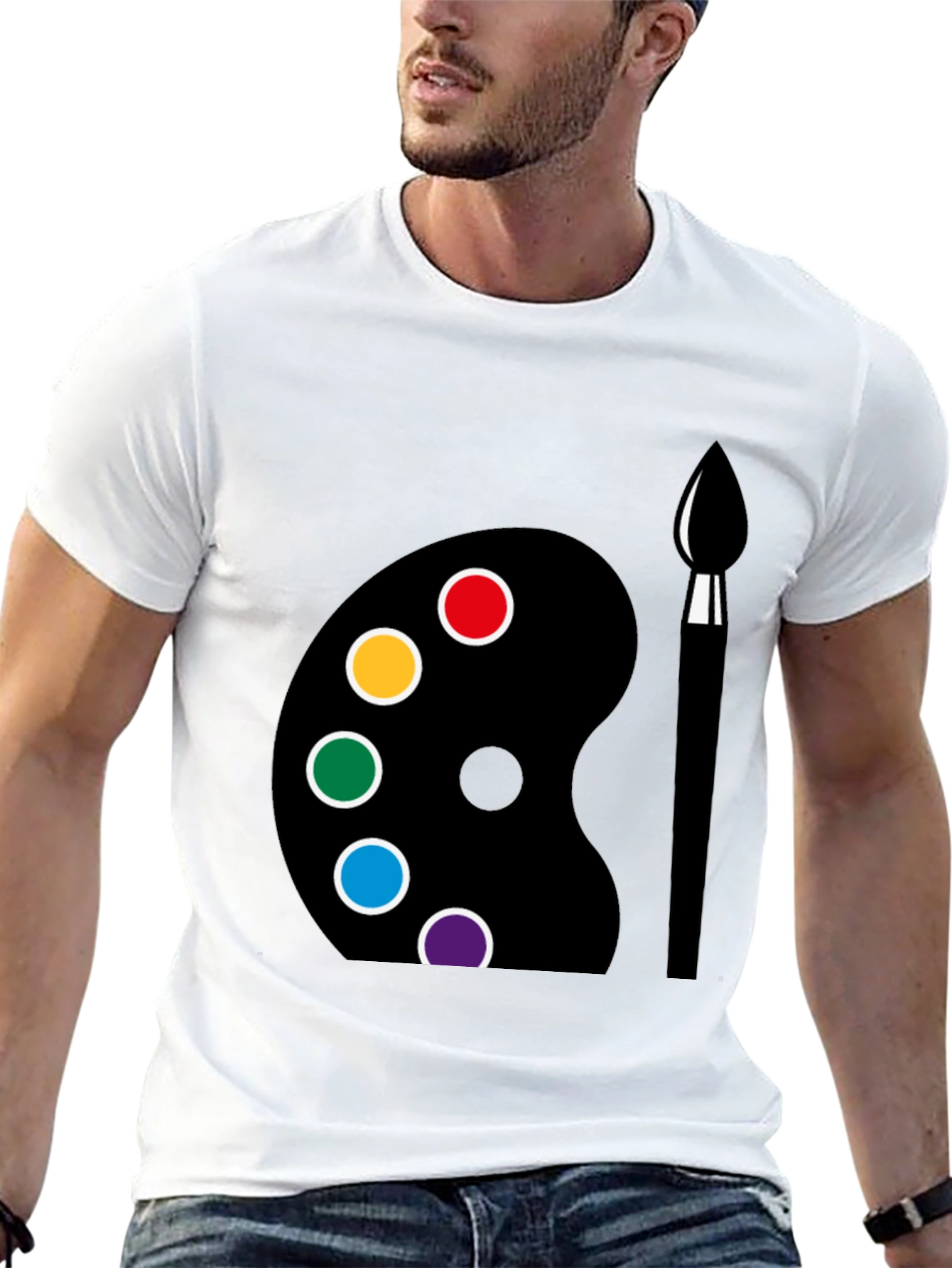 Art Palette Graphic Tee - Creative Design