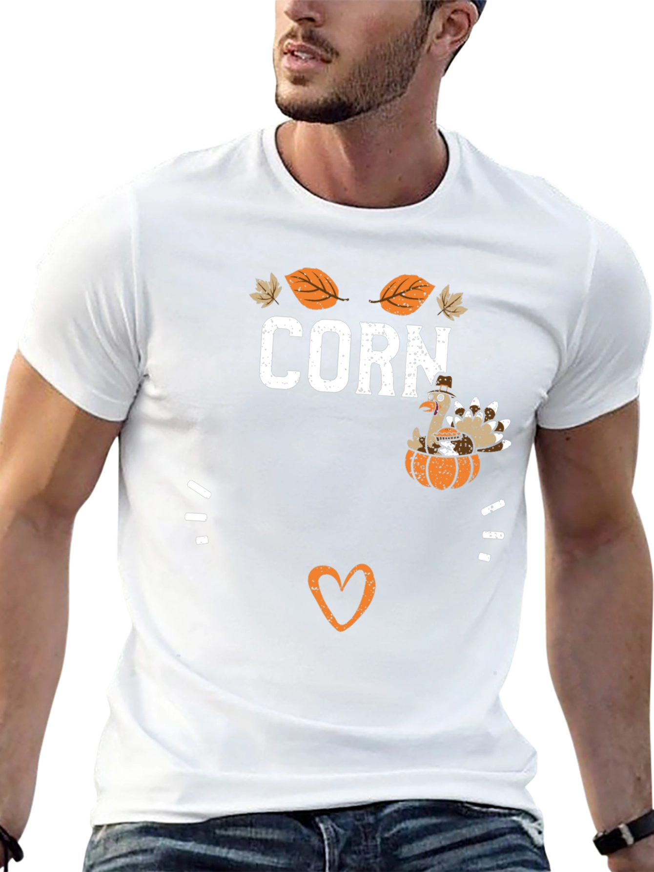 Corn Thanksgiving T-Shirt | Turkey Pumpkin