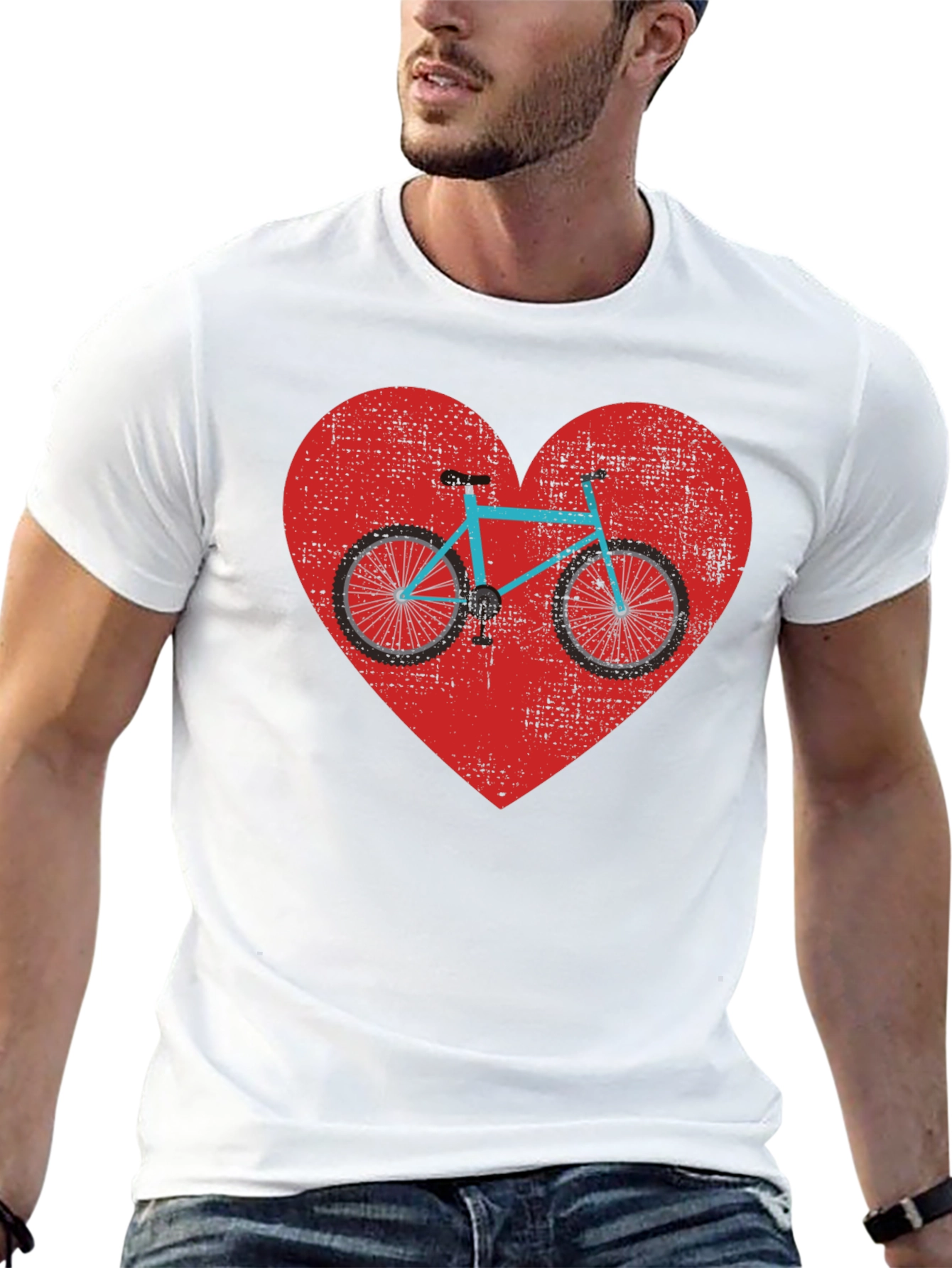 Bike Heart Graphic Tee - Mens Black T-Shirt