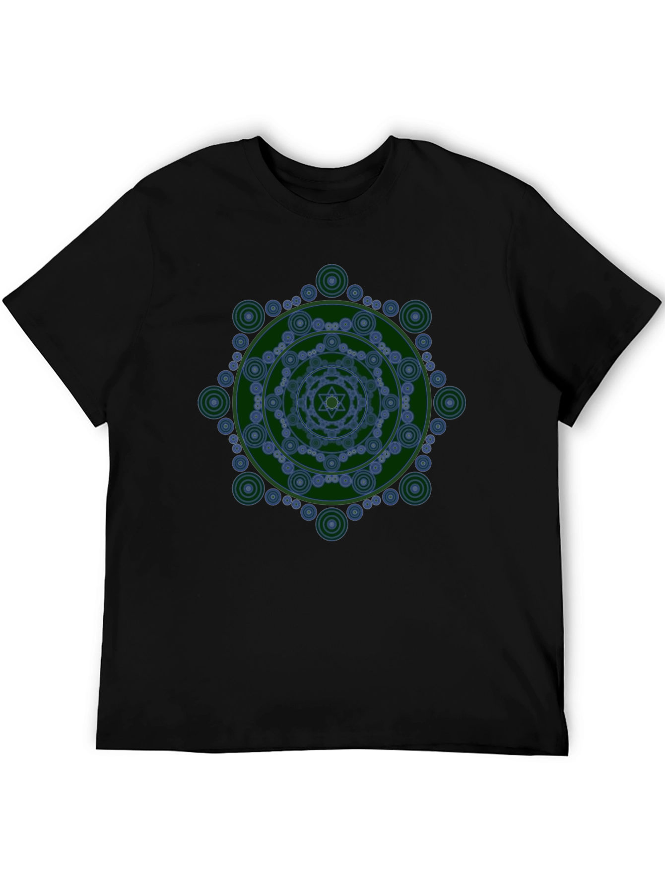 Geometric Mandala Graphic Tee - Modern Black T-Shirt