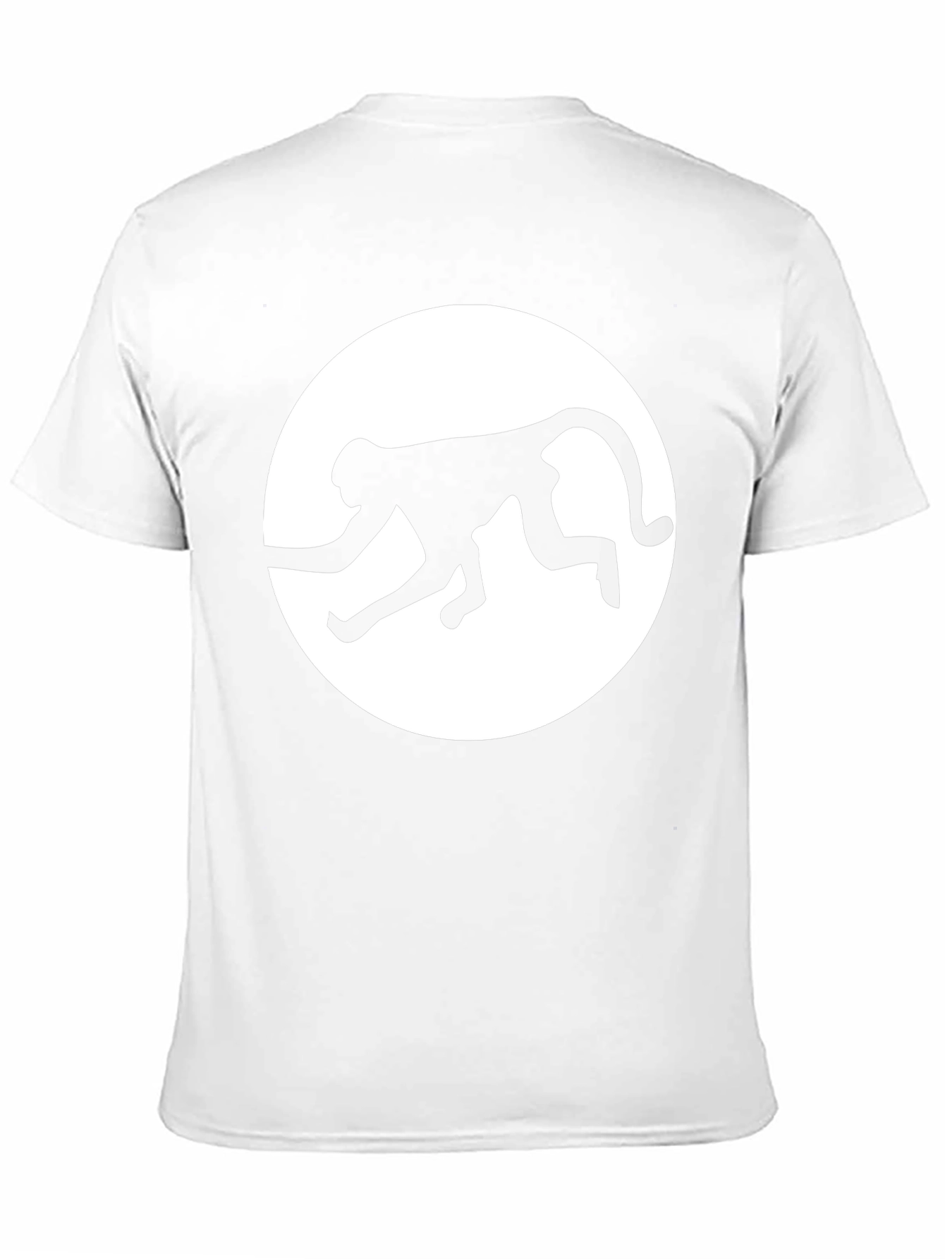 Monkey Silhouette Graphic Tee - Black
