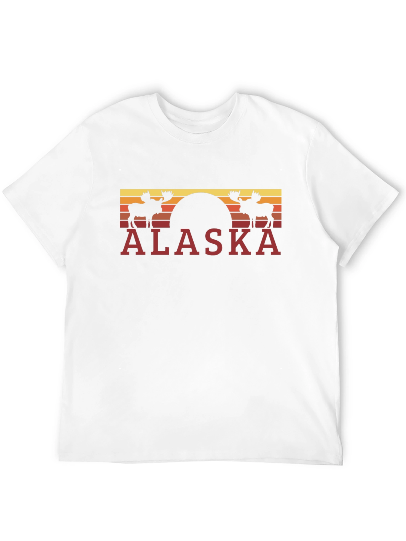 Alaska Moose Silhouette Graphic T-Shirt