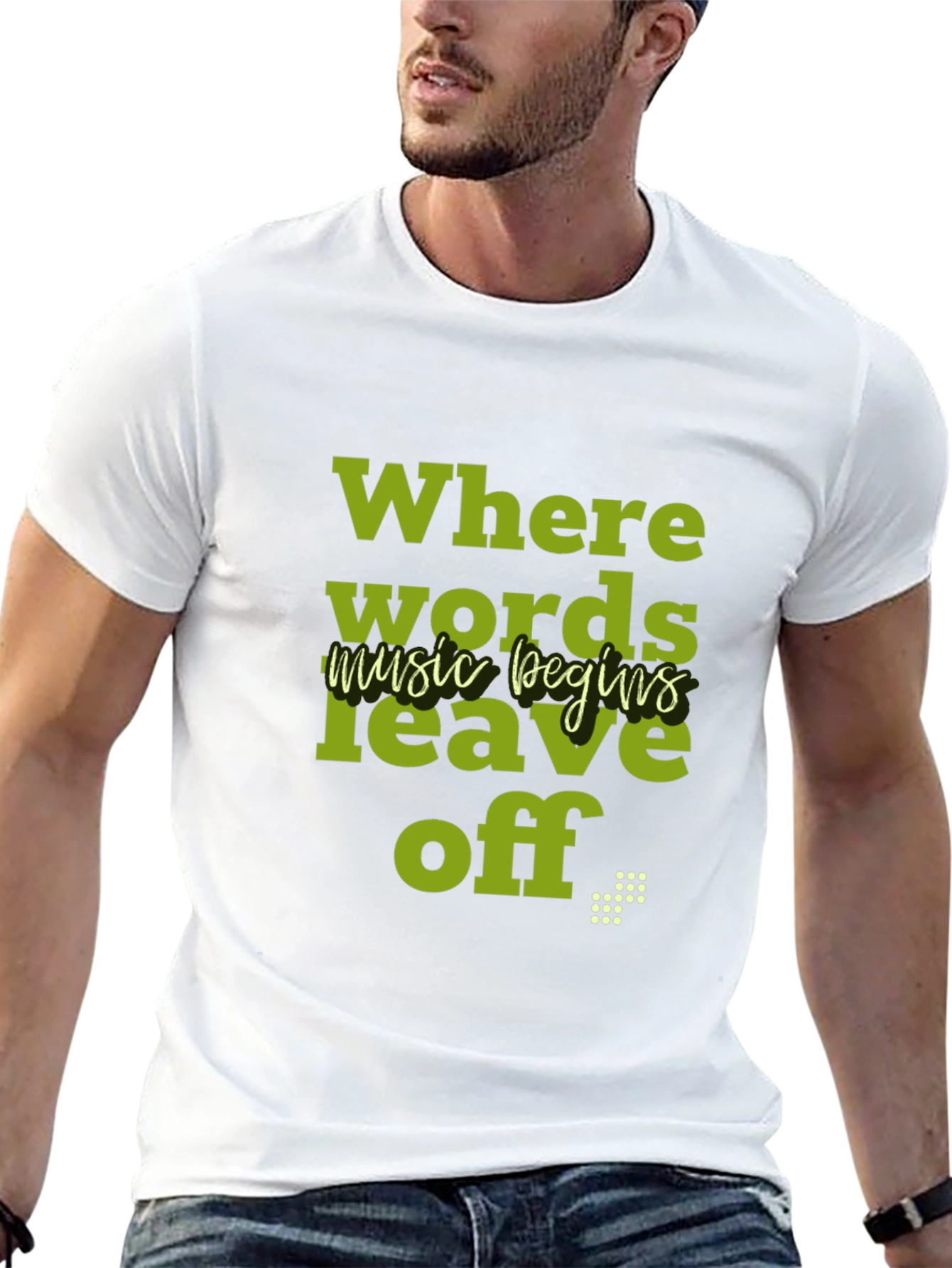 Where Words Leave Off Music Begins T-Shirt