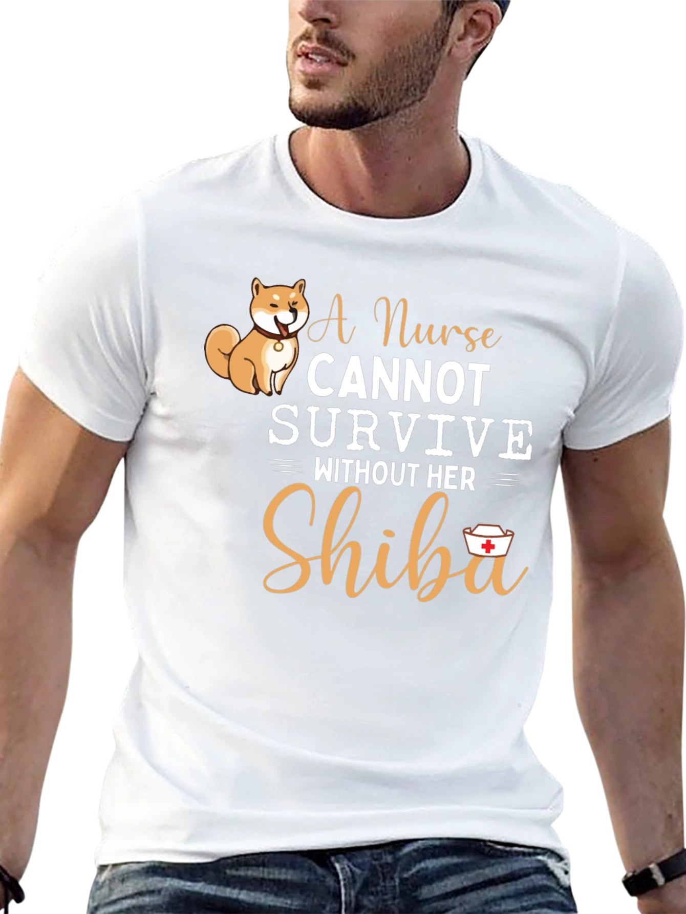 Nurse Shiba Inu T-Shirt: A Nurse Cannot Survive!