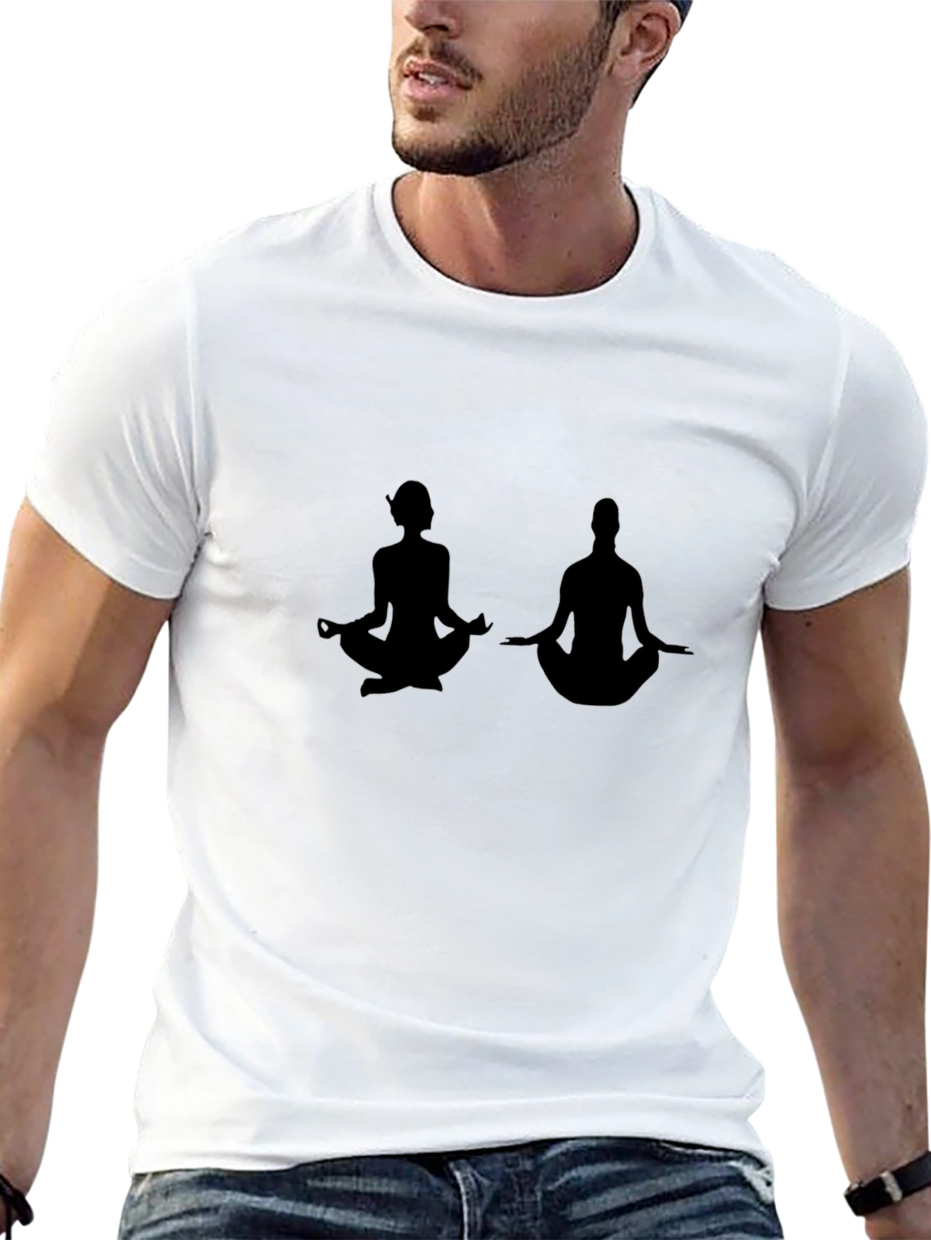 Yoga Silhouette T-Shirt - Unisex Black Tee