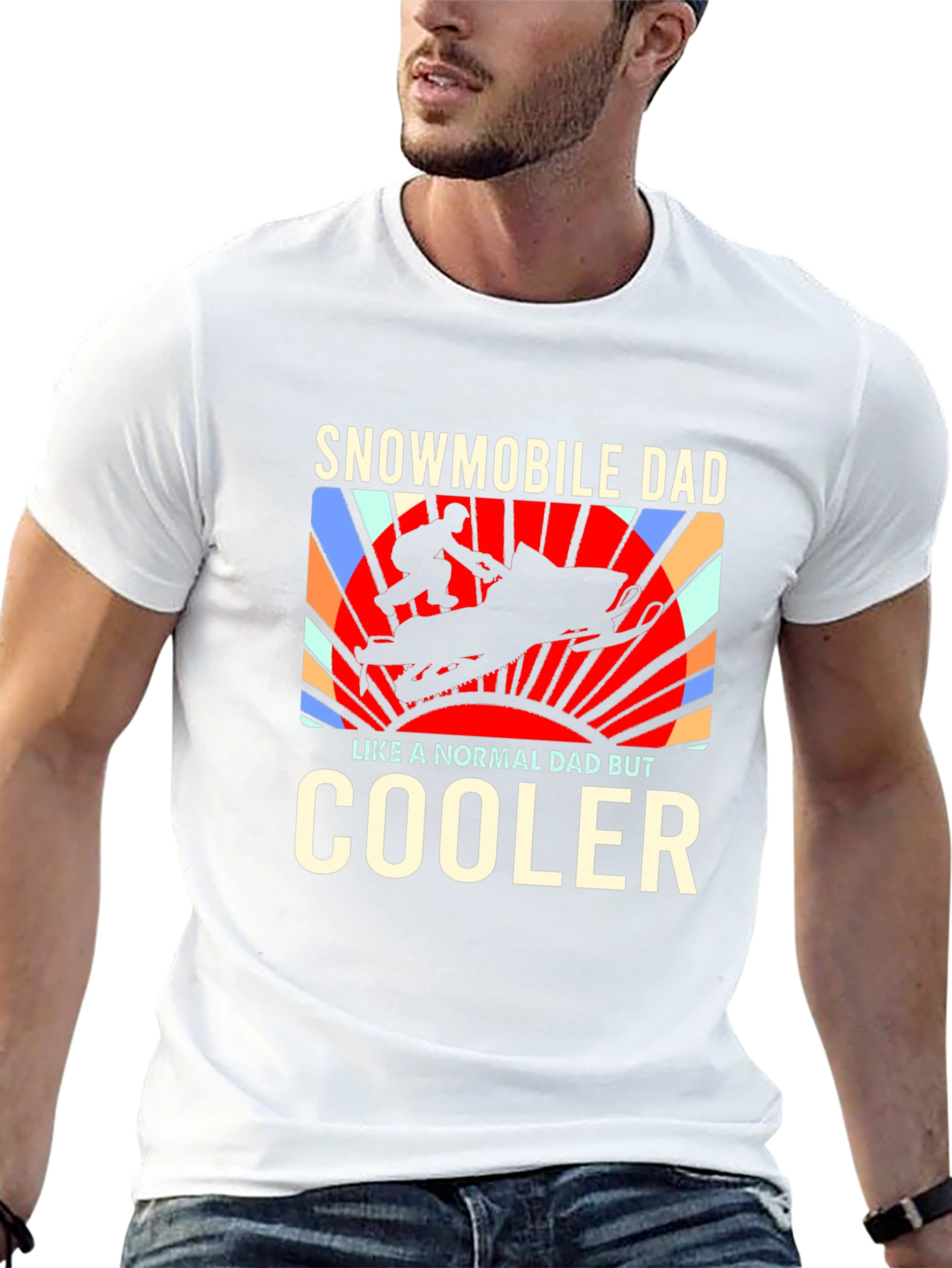Snowmobile Dad T-Shirt - Cooler Than Normal