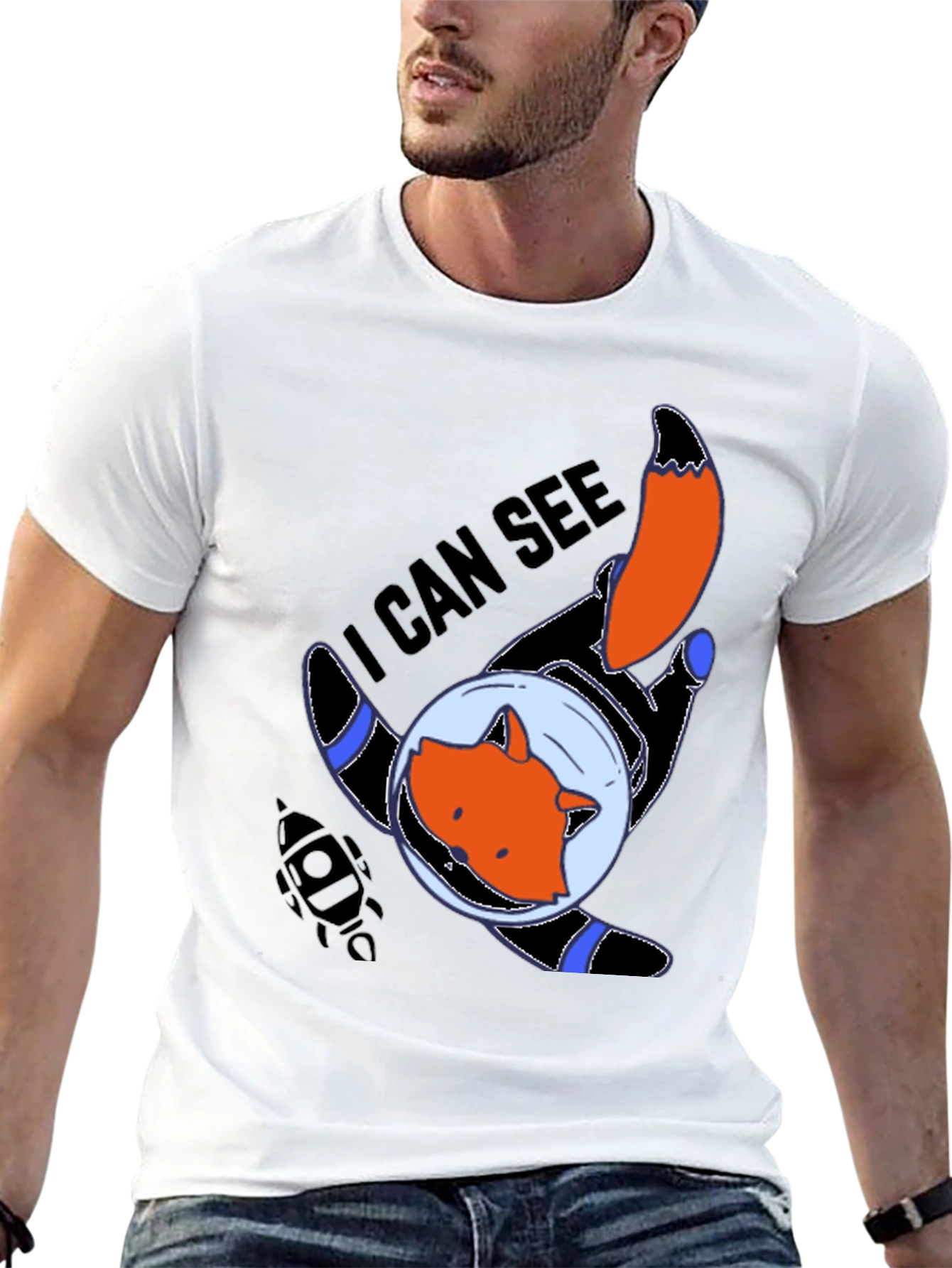 Space Fox T-Shirt - I Can See Graphic Tee
