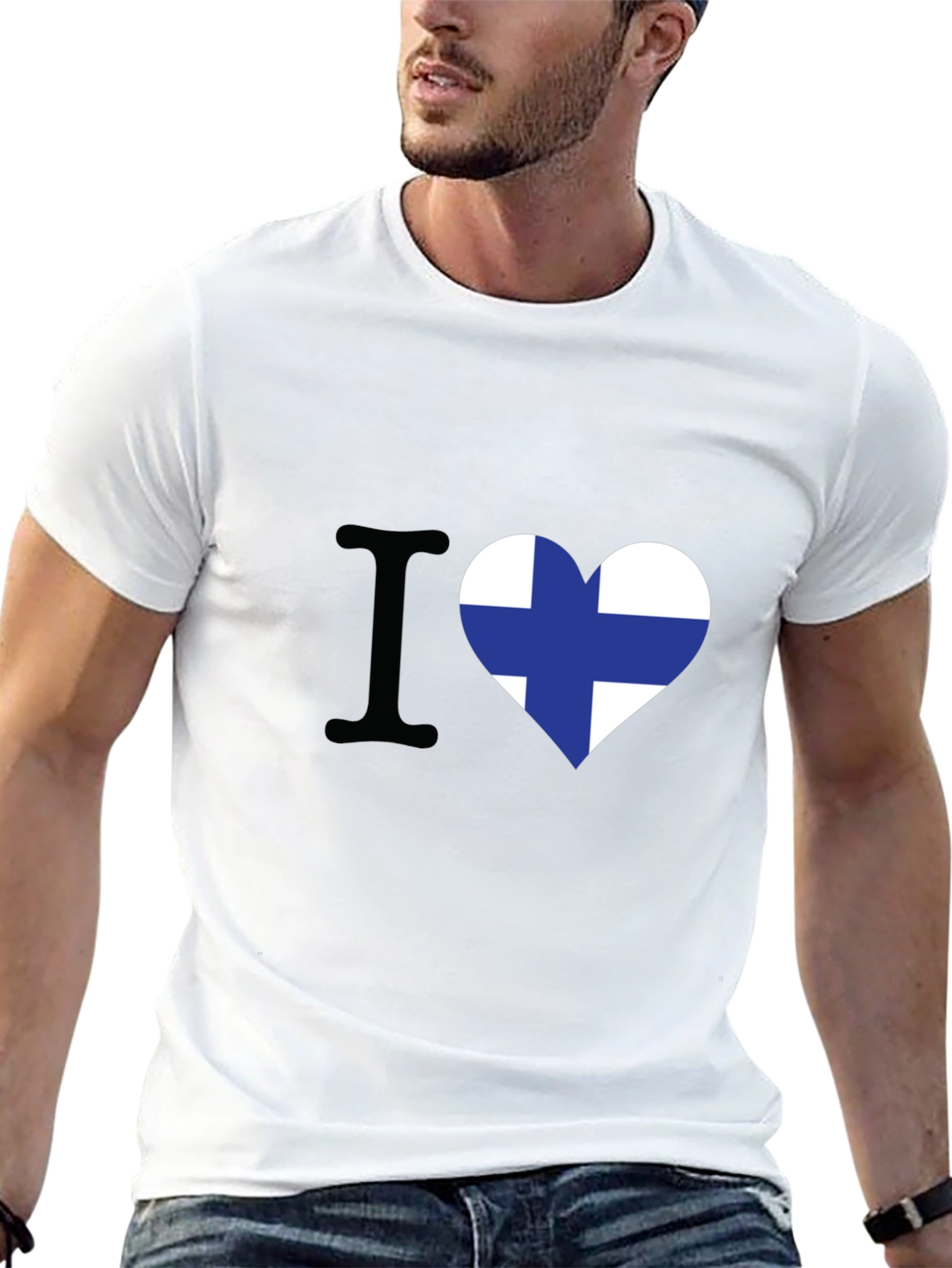I Love Finland T-Shirt - Finnish Flag Heart Tee