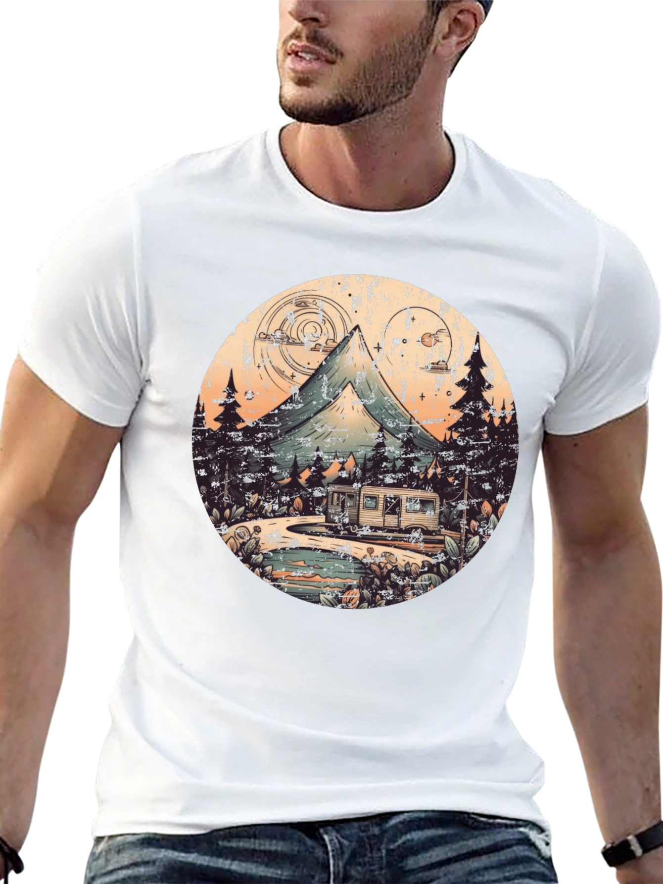 Retro Camping Adventure Graphic Tee