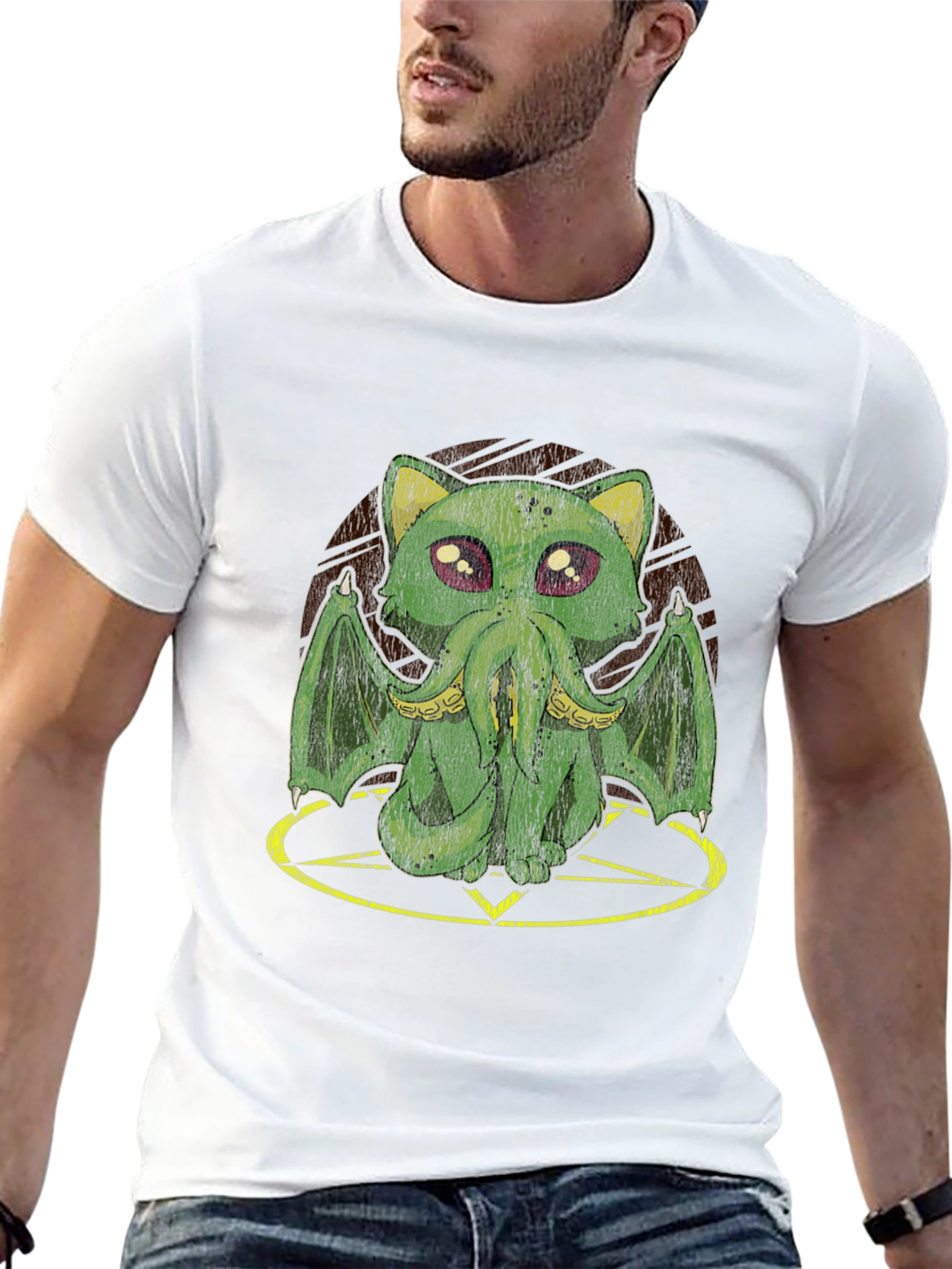 Cthulhu Cat T-Shirt - Black