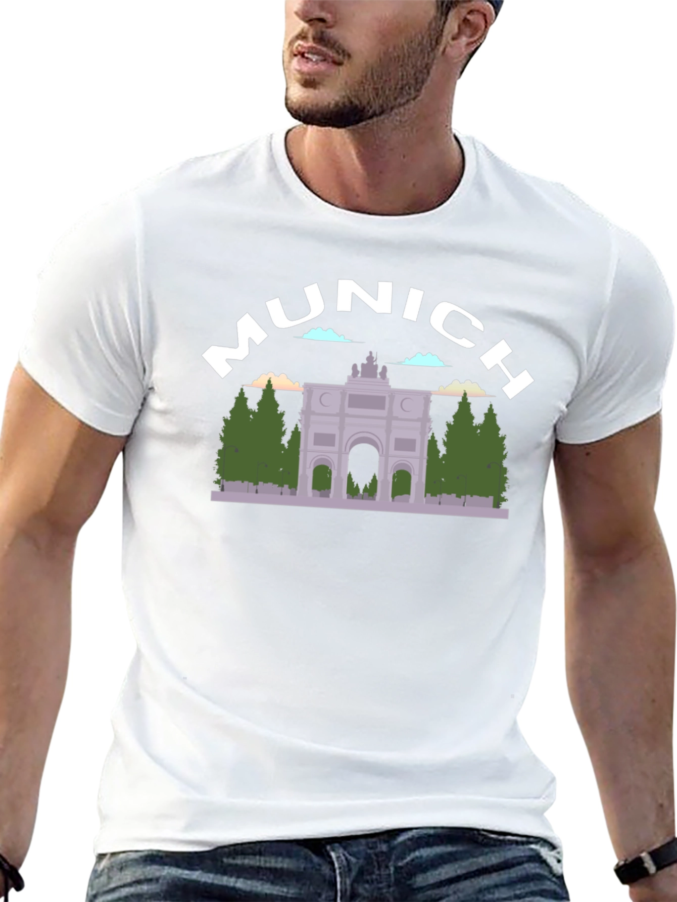 Munich Germany Graphic Tee - Black Cotton T-Shirt