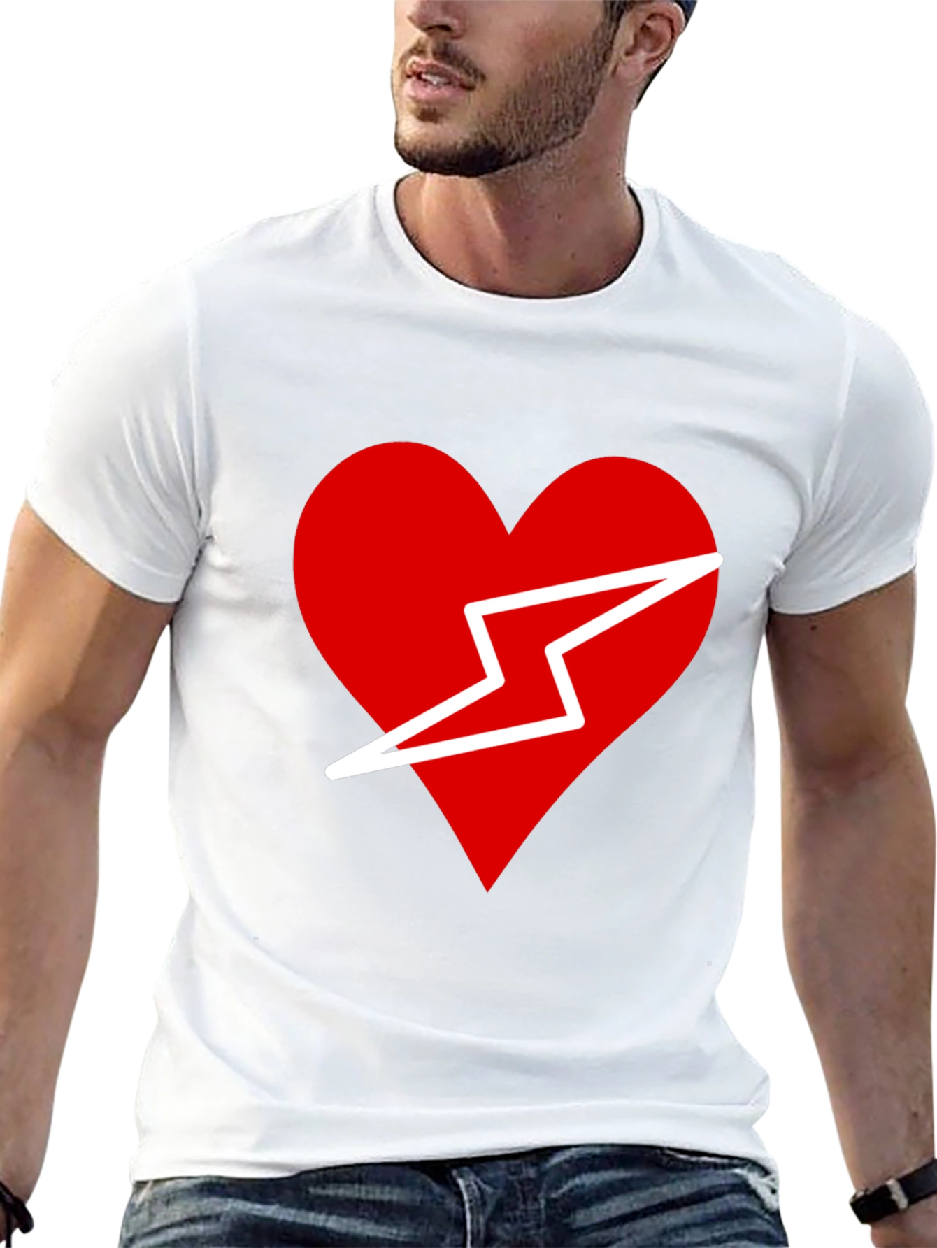 Heart & Lightning Bolt Graphic Tee