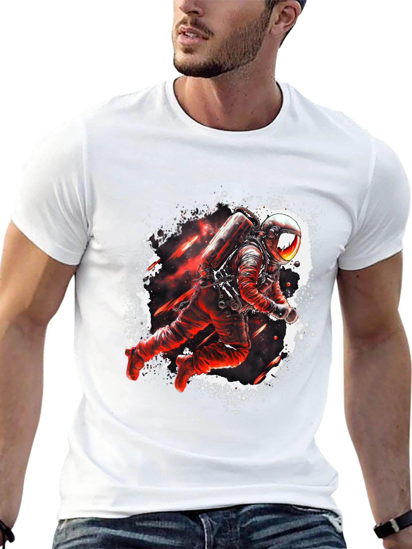 Astronaut Graphic Black T-Shirt