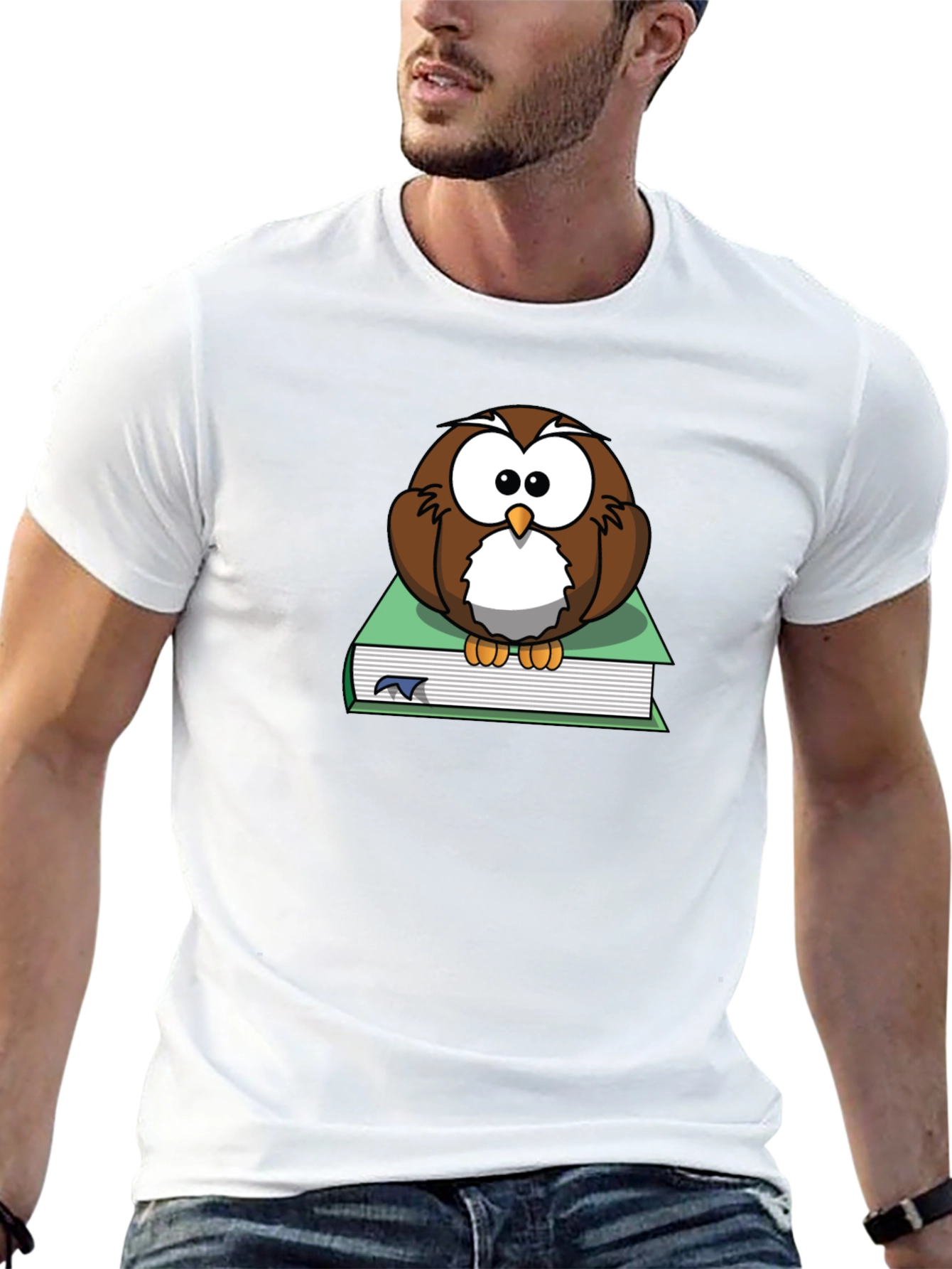 Owl Reading Book T-Shirt