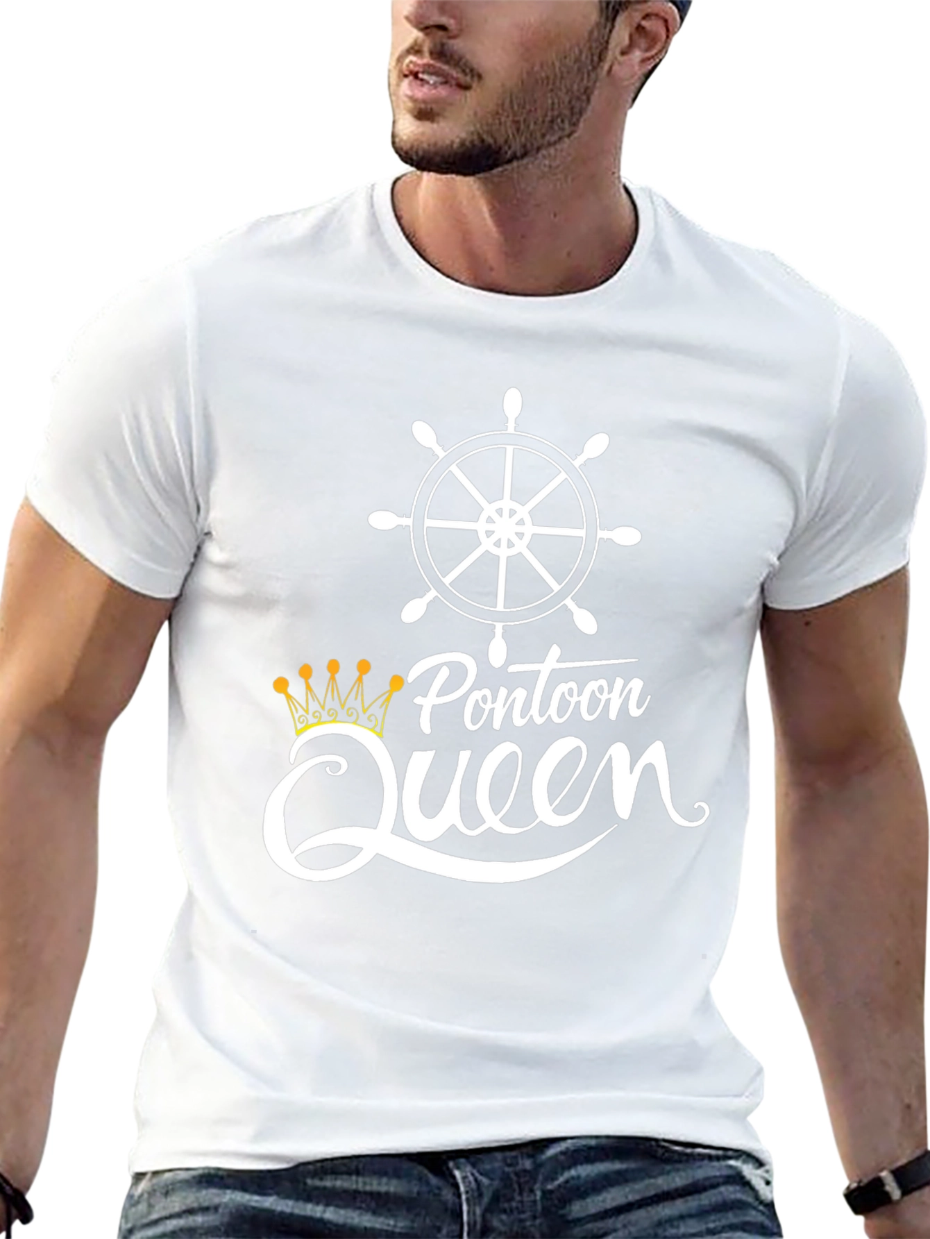 Pontoon Queen Black Graphic Tee